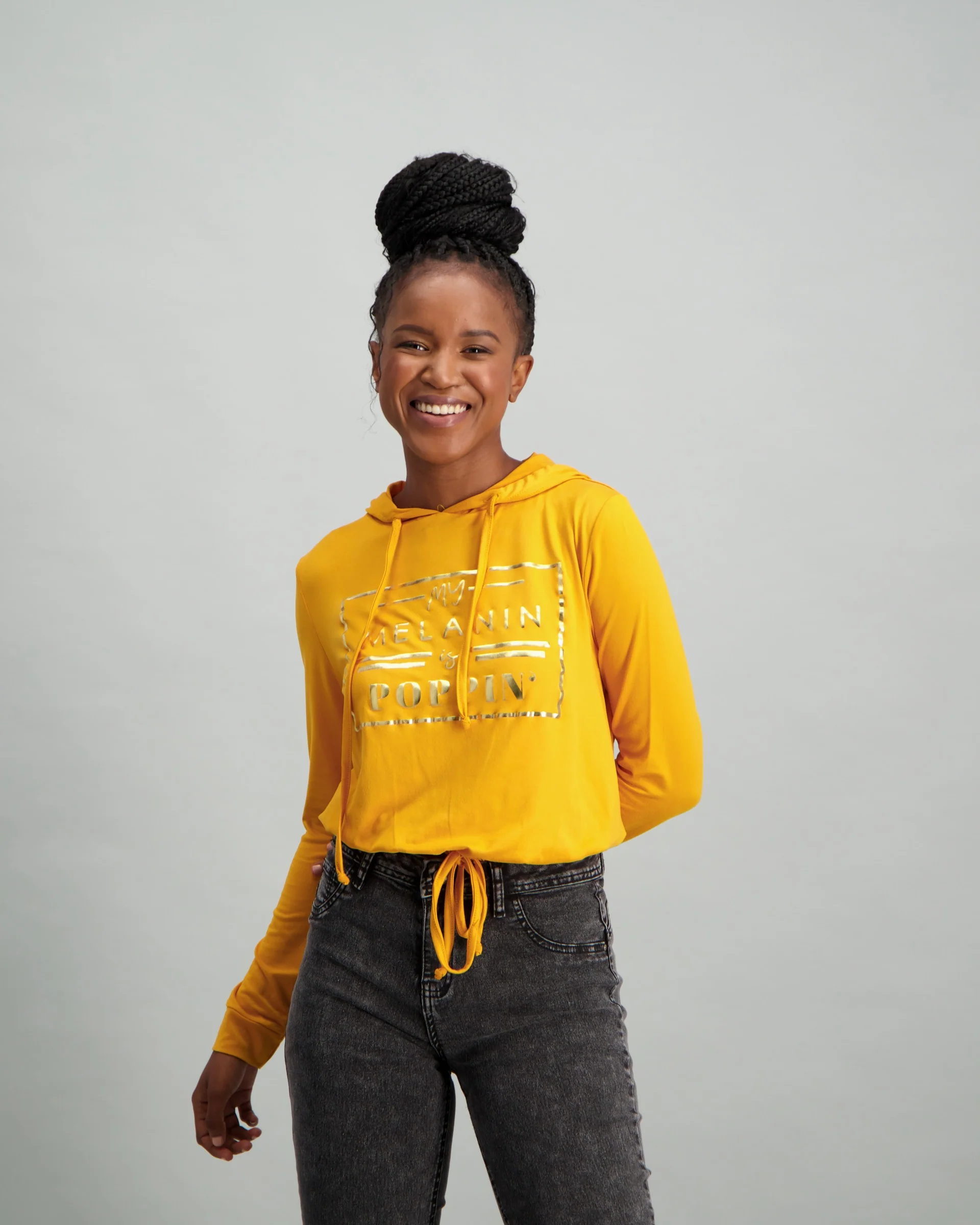Drawcord Hoodie - Mustard