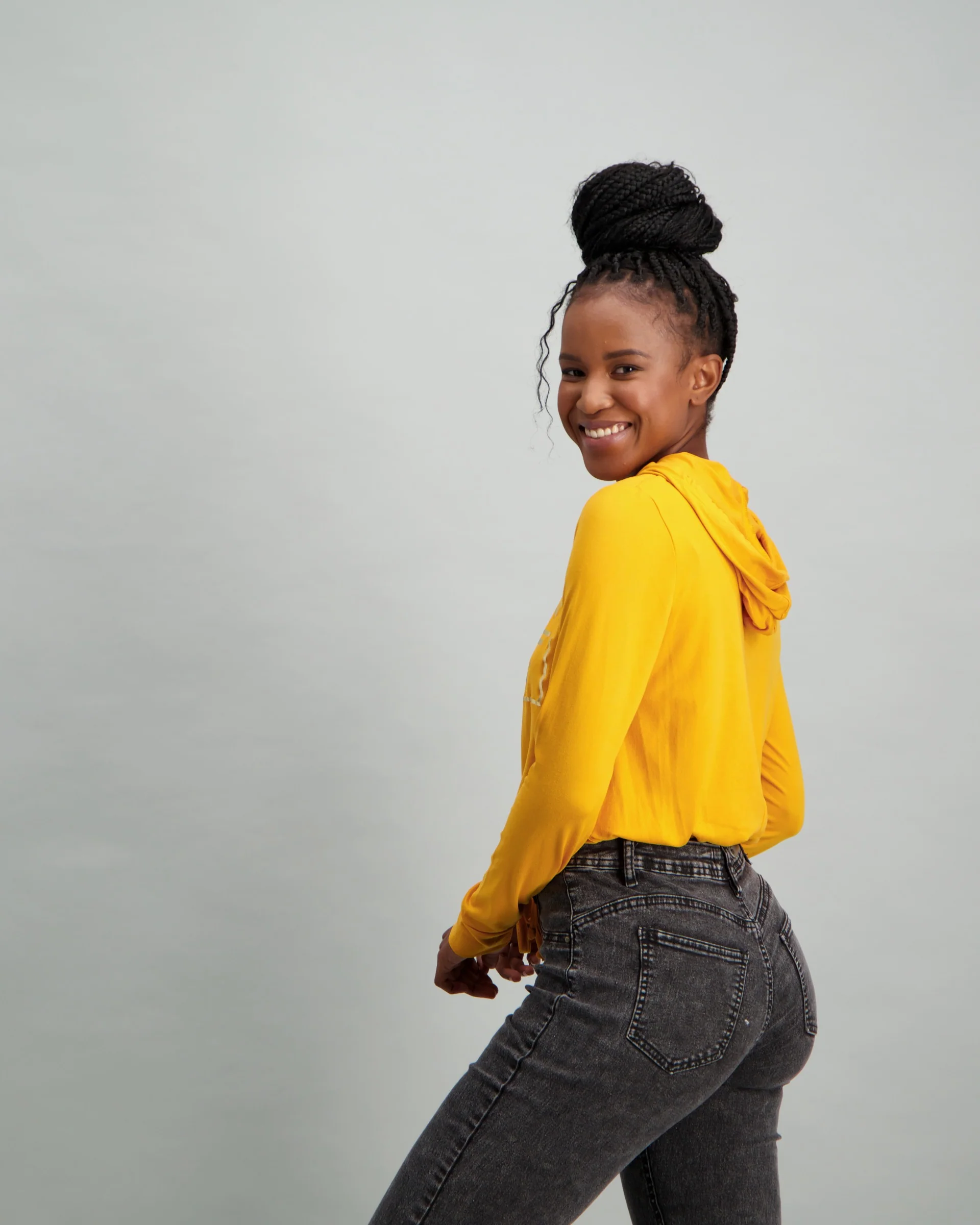 Drawcord Hoodie - Mustard - Image 3