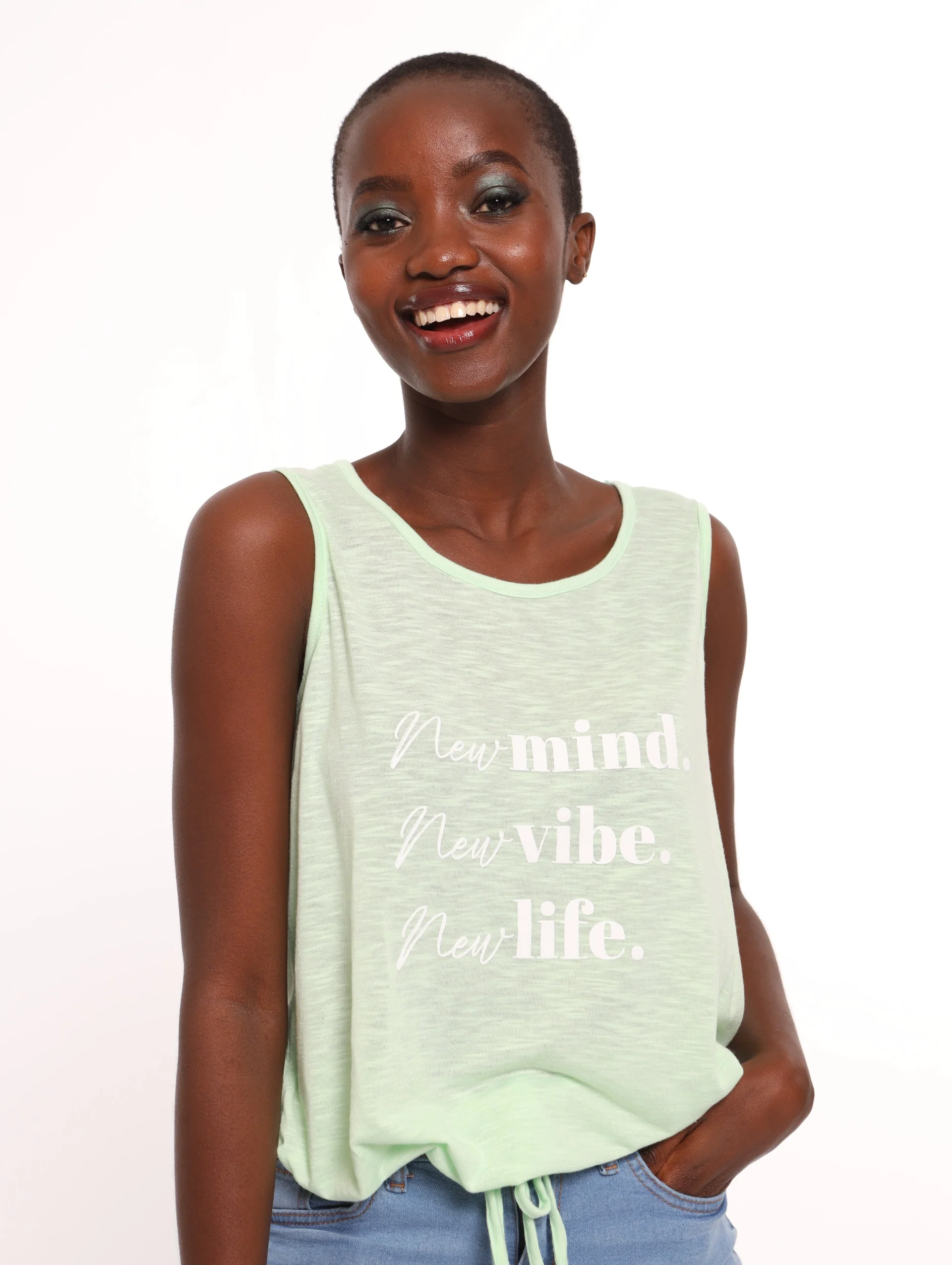Drawcord New Life Top - Mint