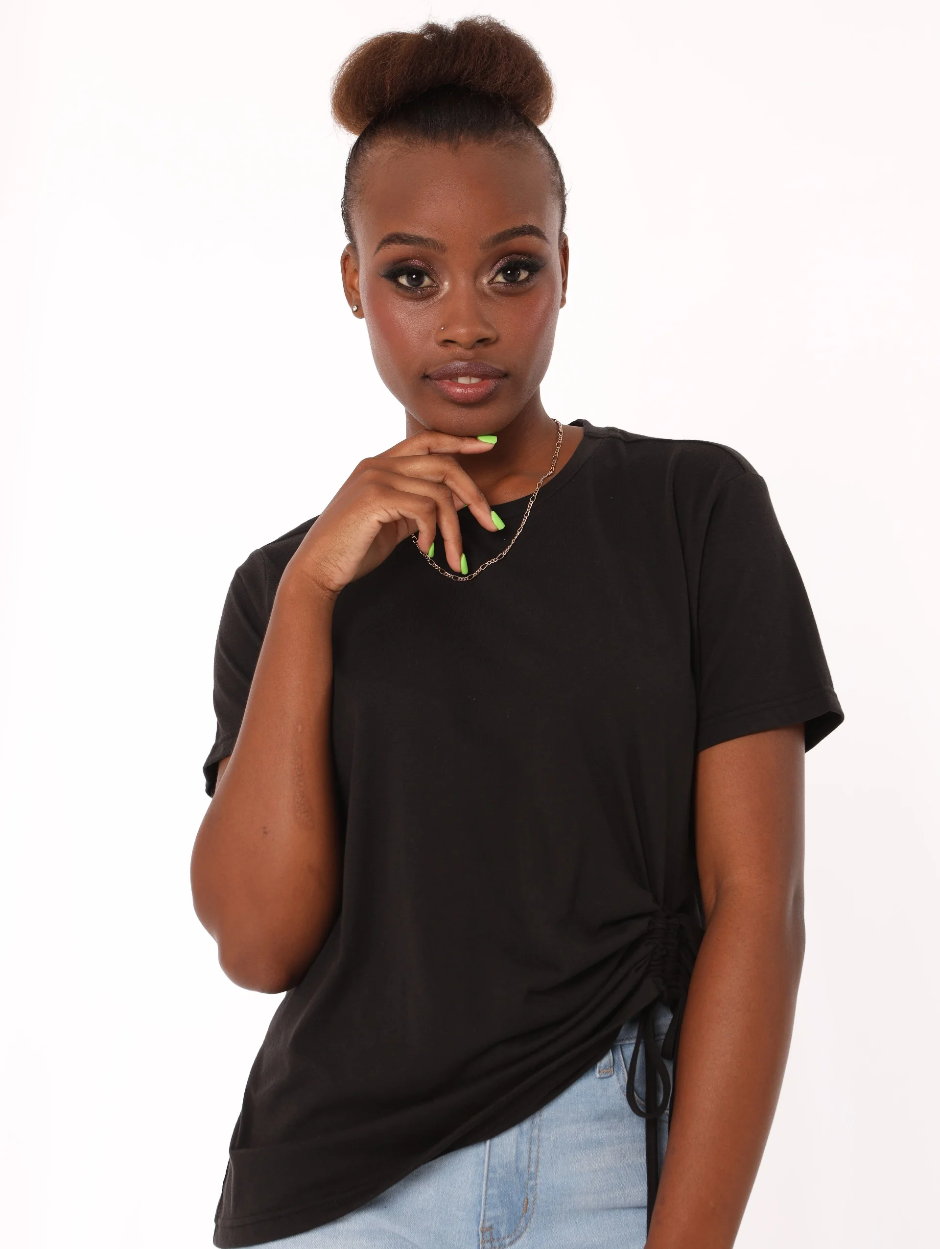 Drawstring Tee - Black