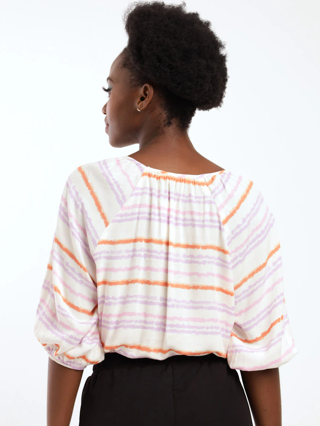 Elasticated Puff Sleeve Blouse - Image 3