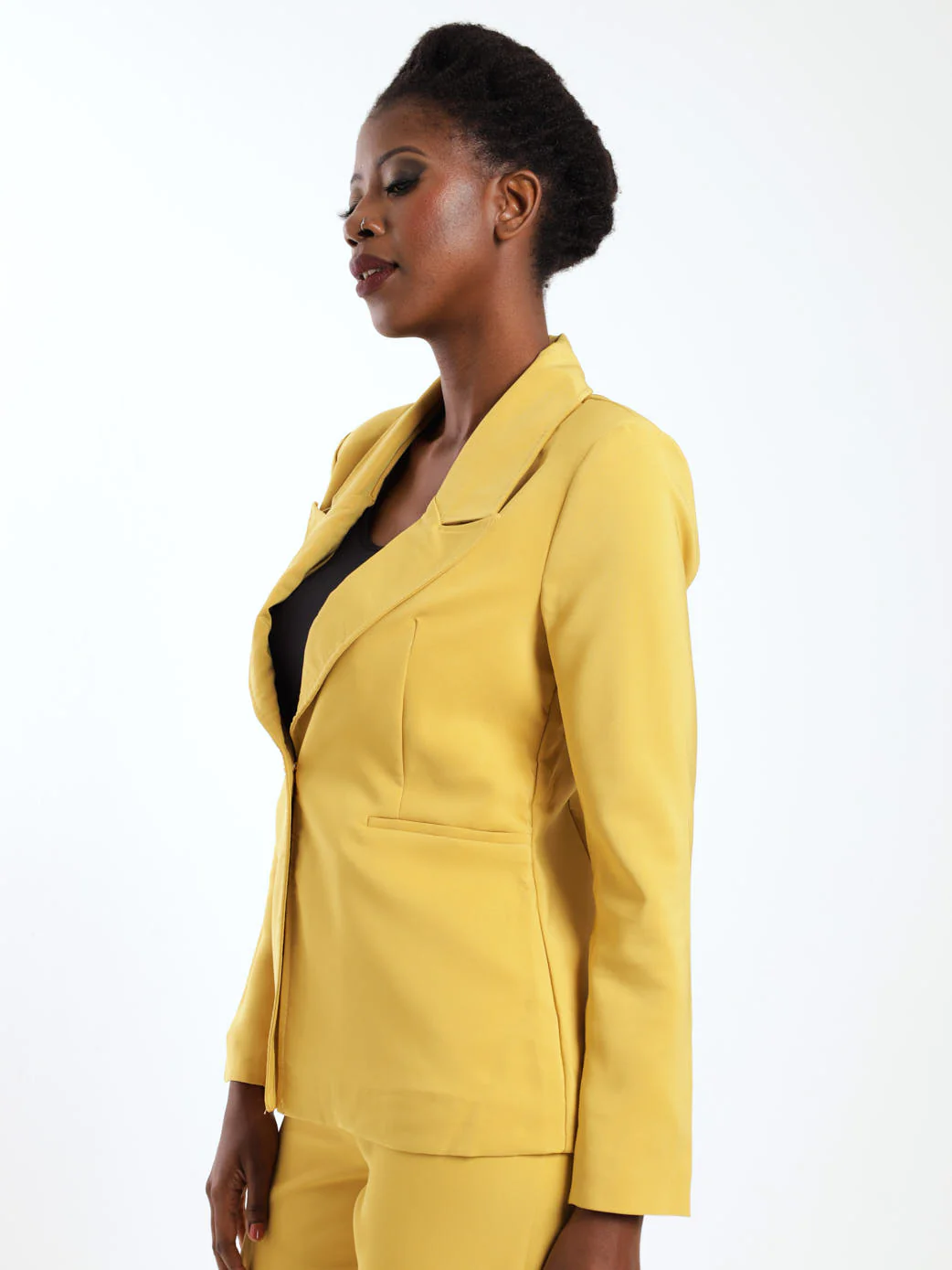 Fancy Button Blazer - Chartreuse - Image 3
