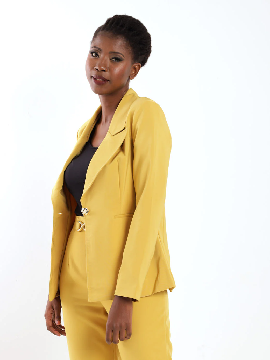 Fancy Button Blazer - Chartreuse - Image 5
