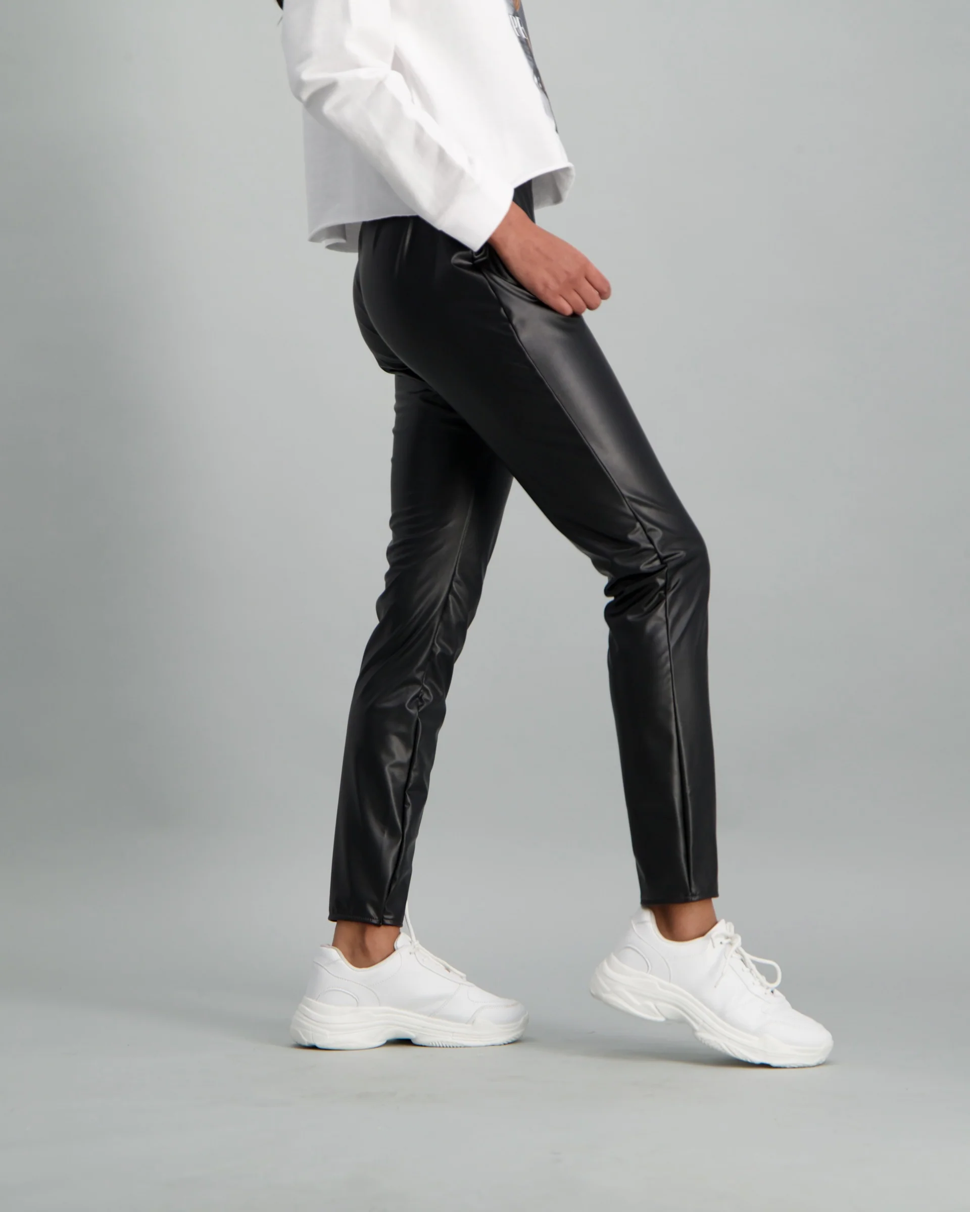 Faux Leather Legging - Black - Image 2