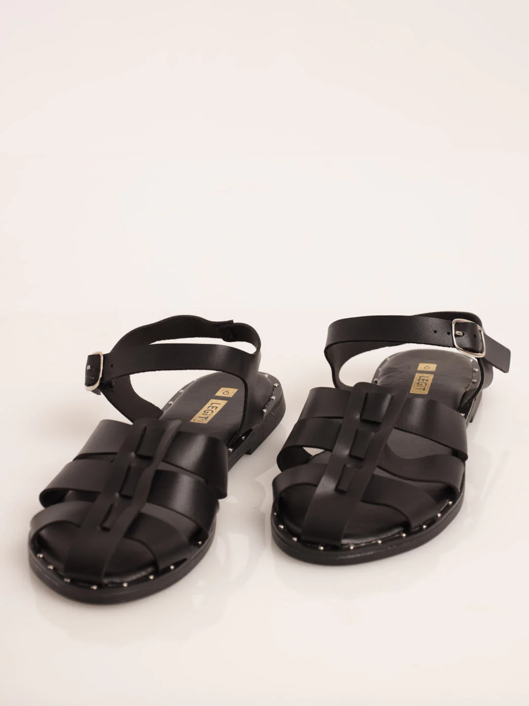 Fisherman Shoe With Stud Detail - Black