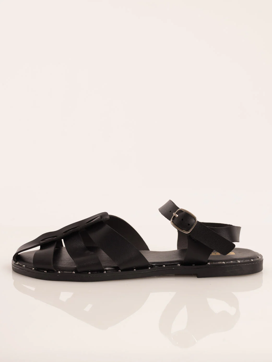 Fisherman Shoe With Stud Detail - Black - Image 2