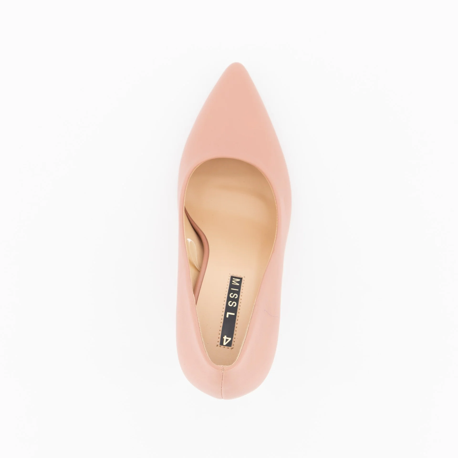 Flat Block Perspex Court High Heel - Mink - Image 4