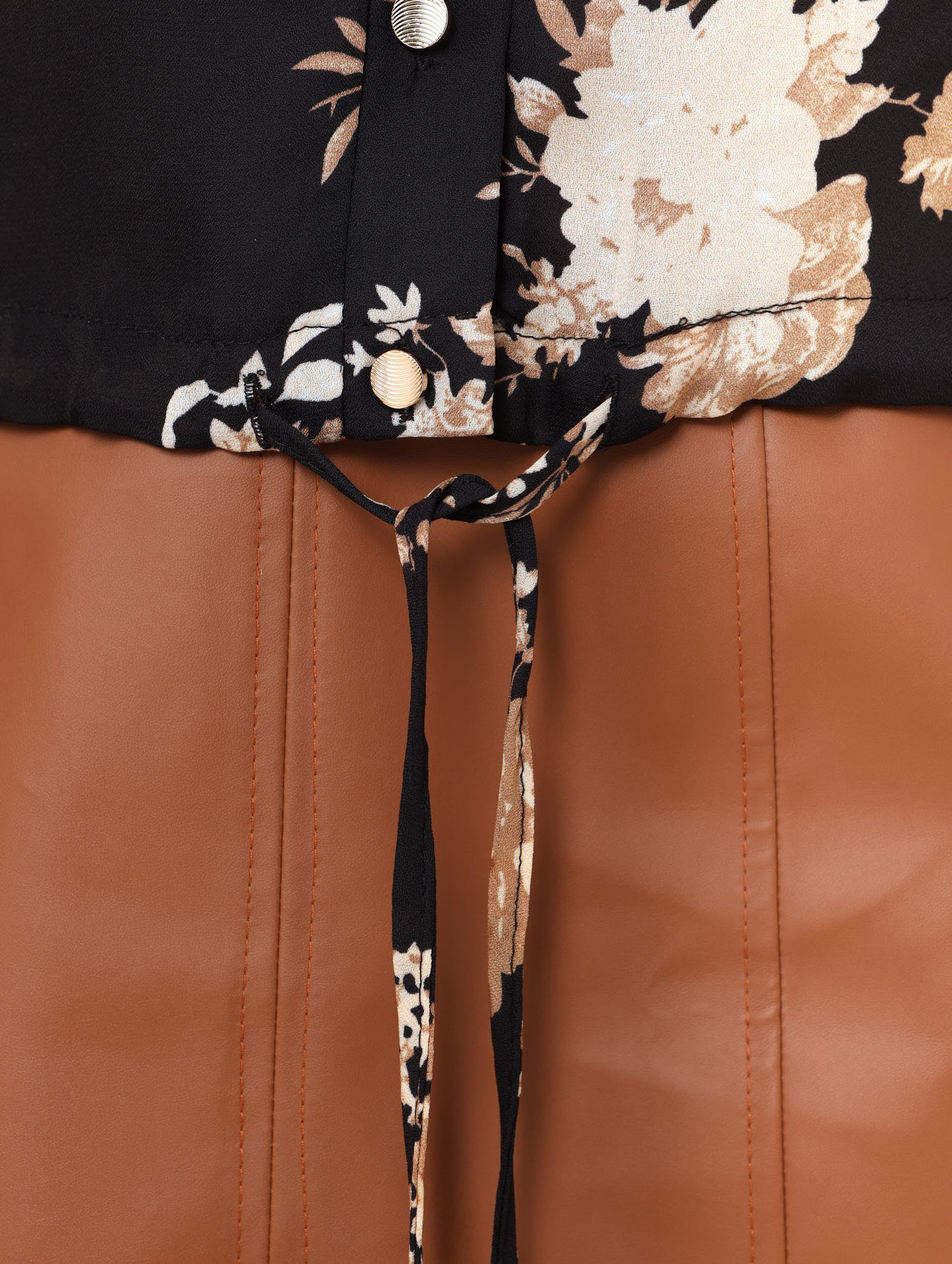Floral Print Button Through Top - Image 5