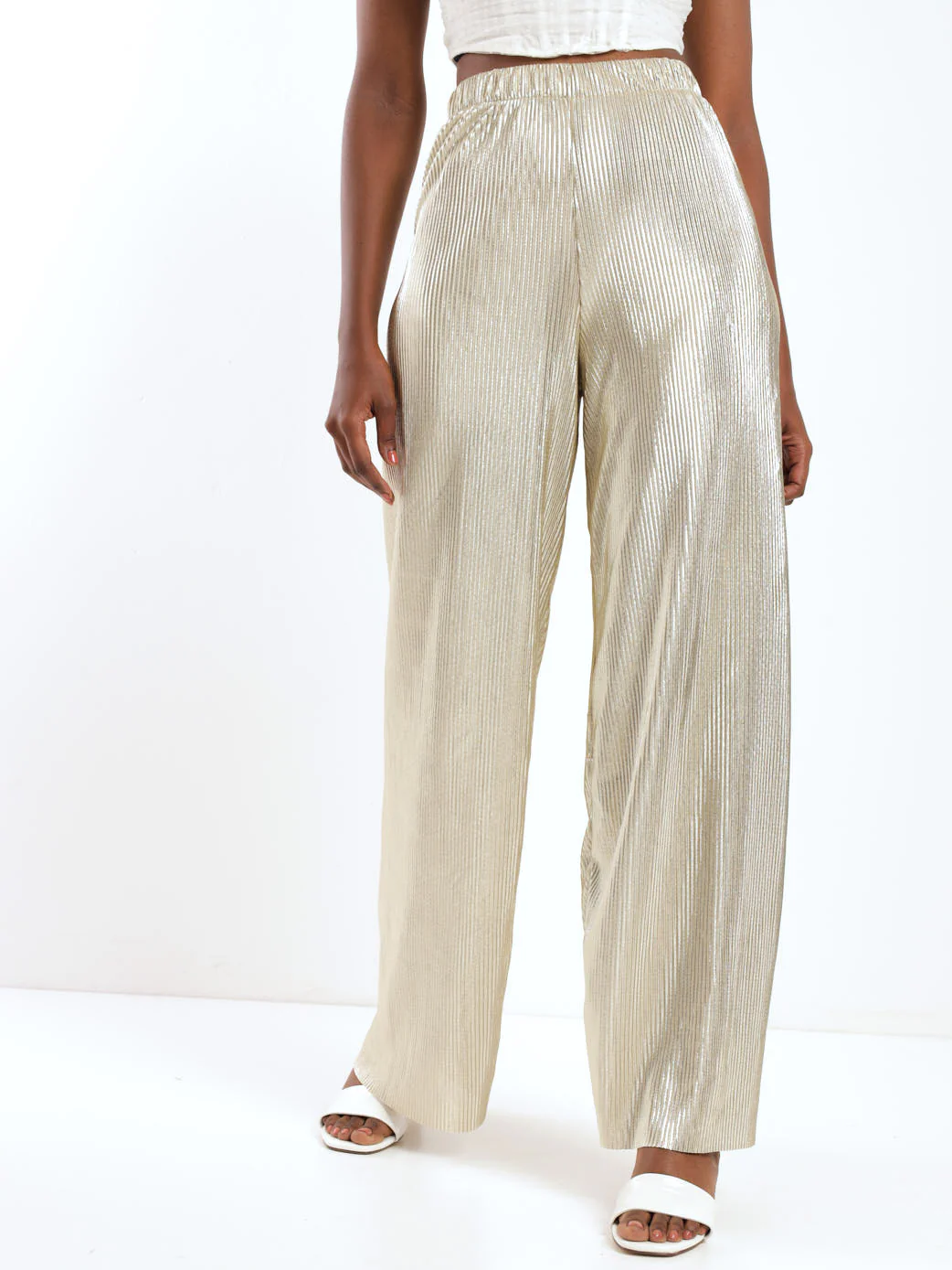 Foil Bodre Pant - Gold