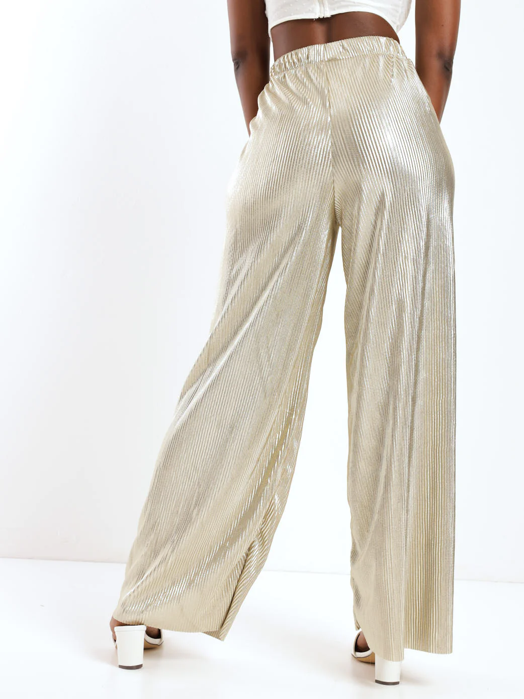 Foil Bodre Pant - Gold - Image 4