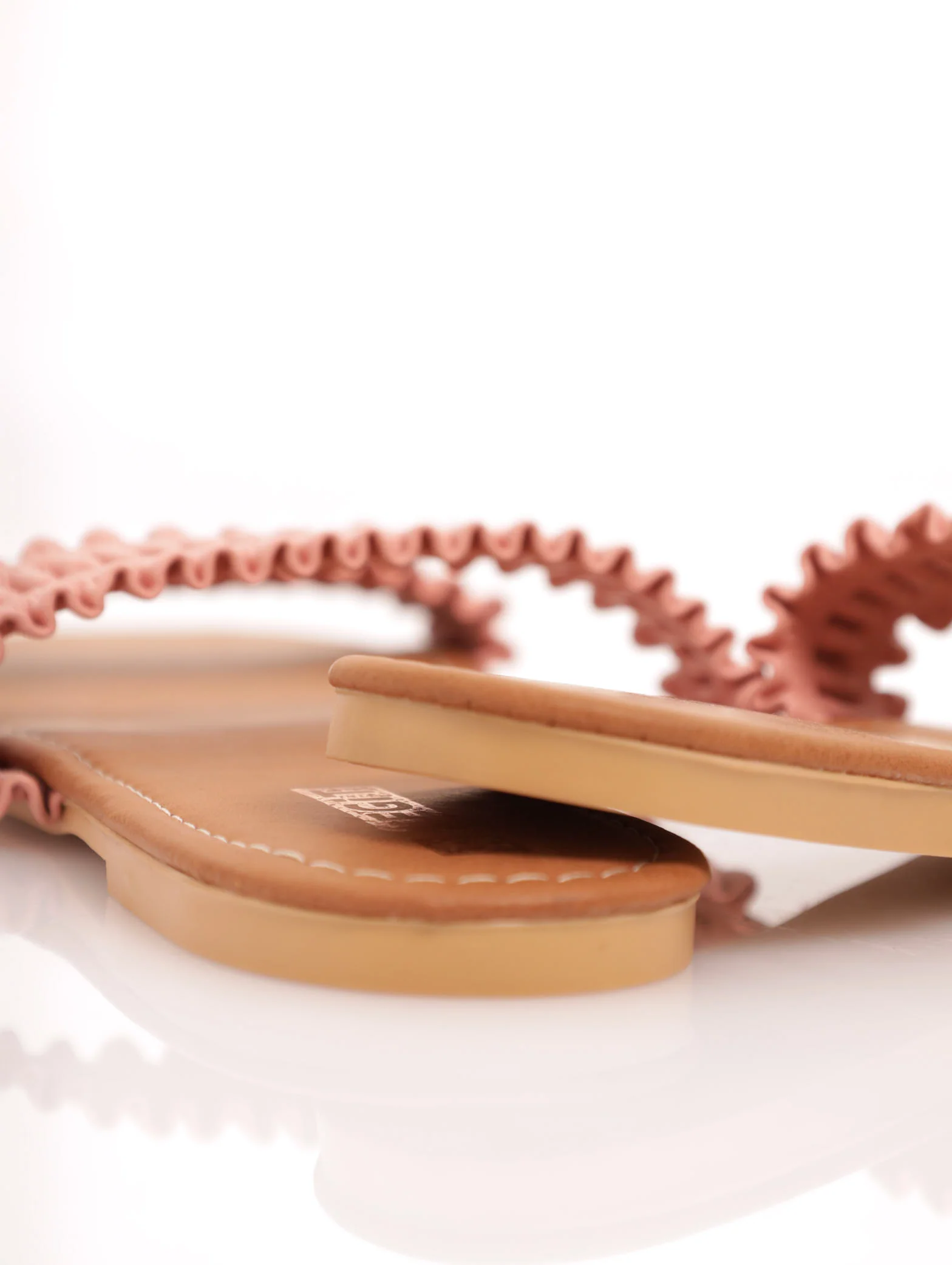 Frill 2 Strap Push In Mule - Mink - Image 3