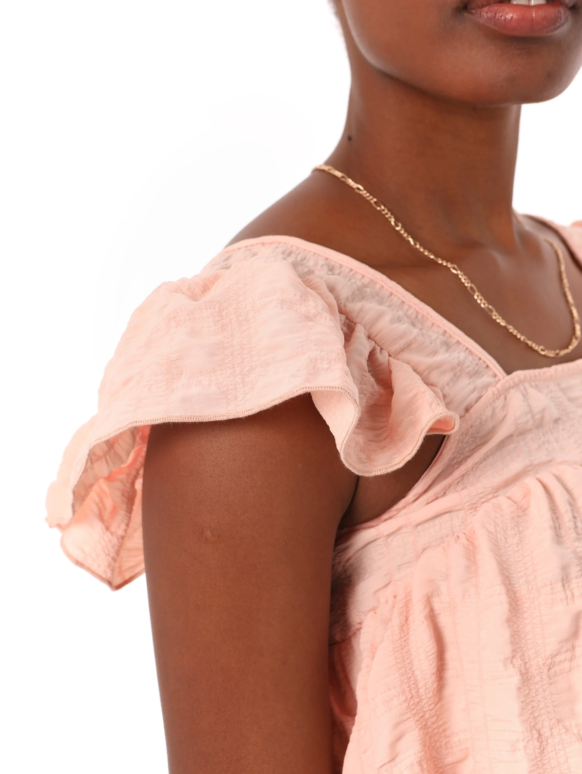 Frill Sleeve Flared Cami - Light Pink - Image 6