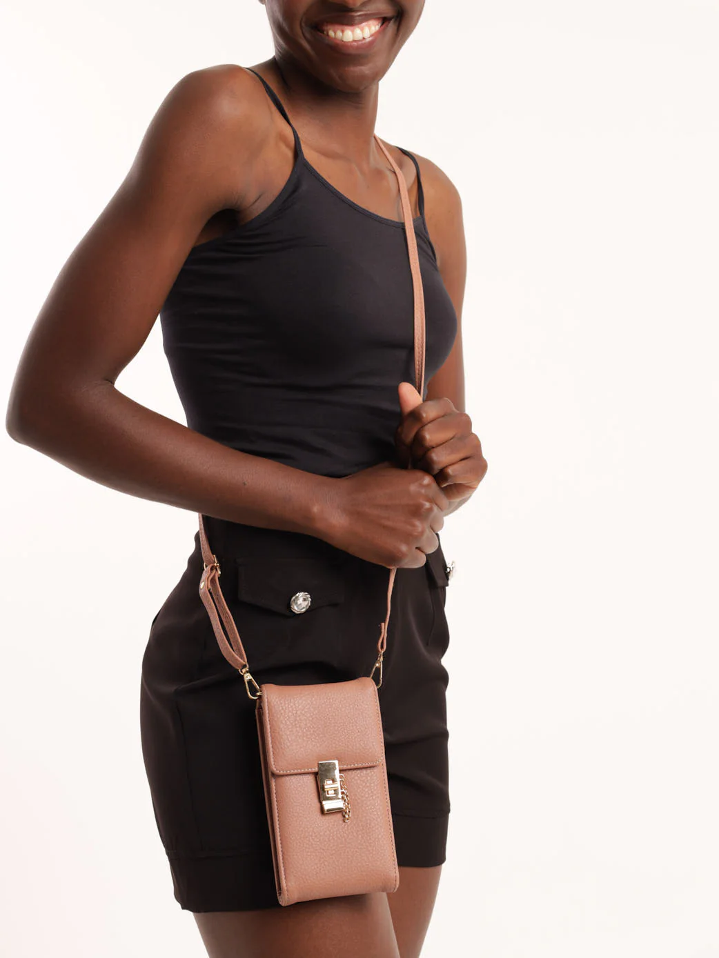Front Clasp Cellphone Bag - Pink - Image 2