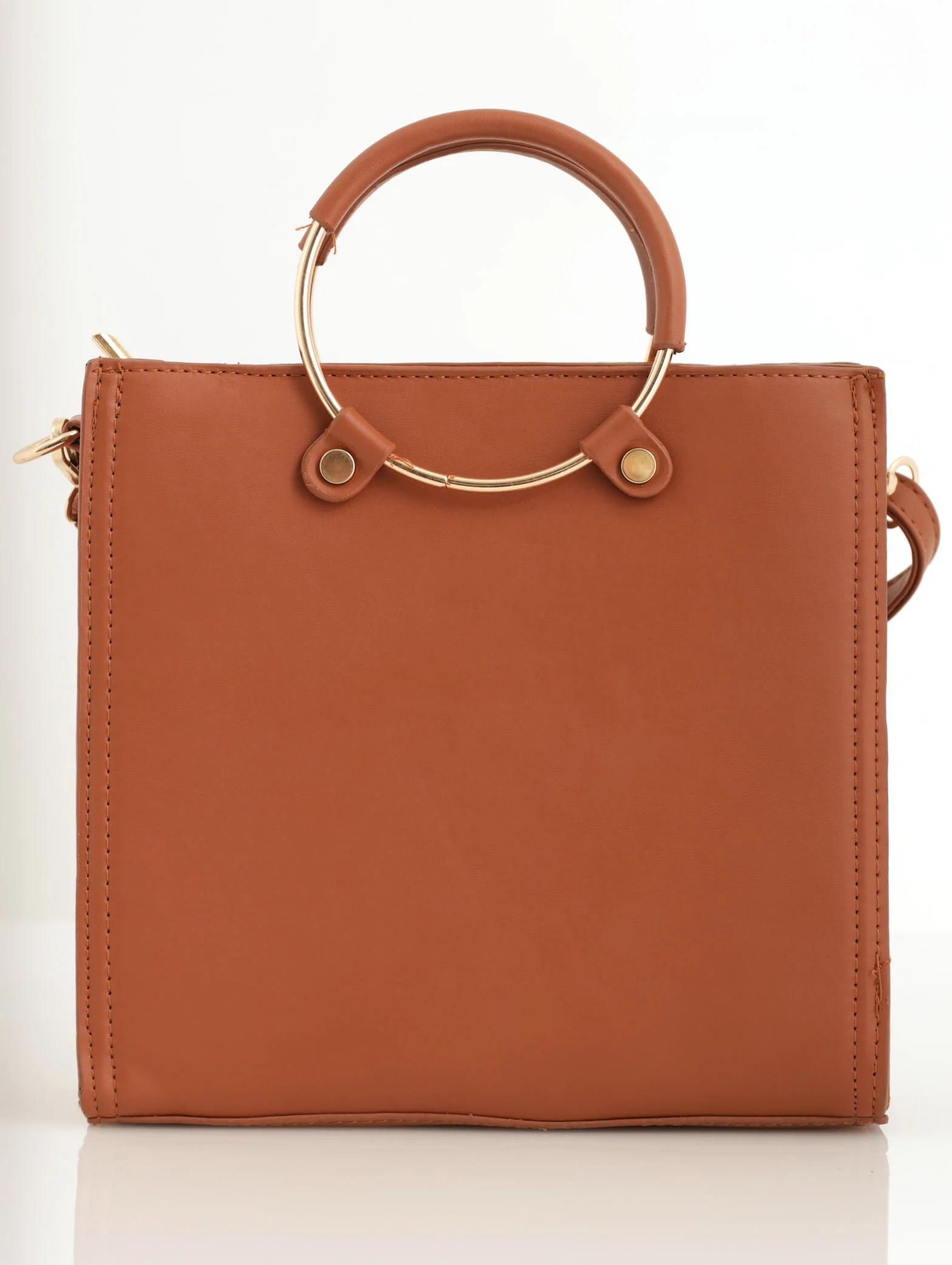 Front Pocket Tote Bag - Tan - Image 3