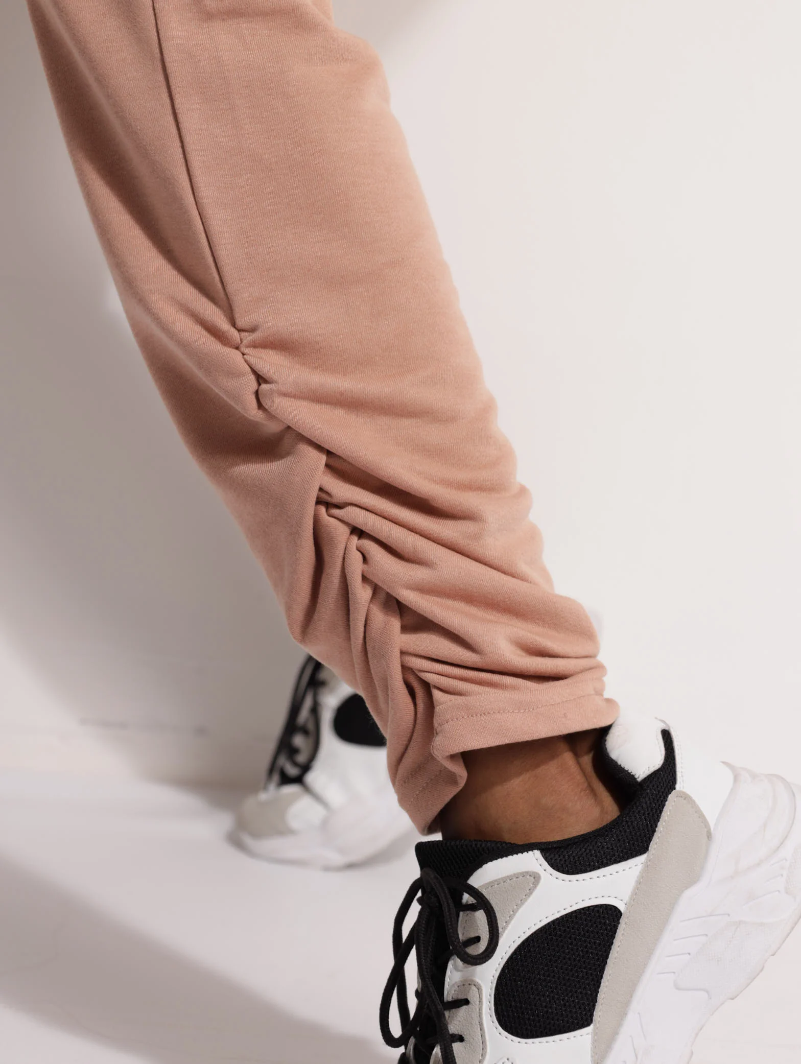 Gauged Hem Jogger - Stone - Image 5
