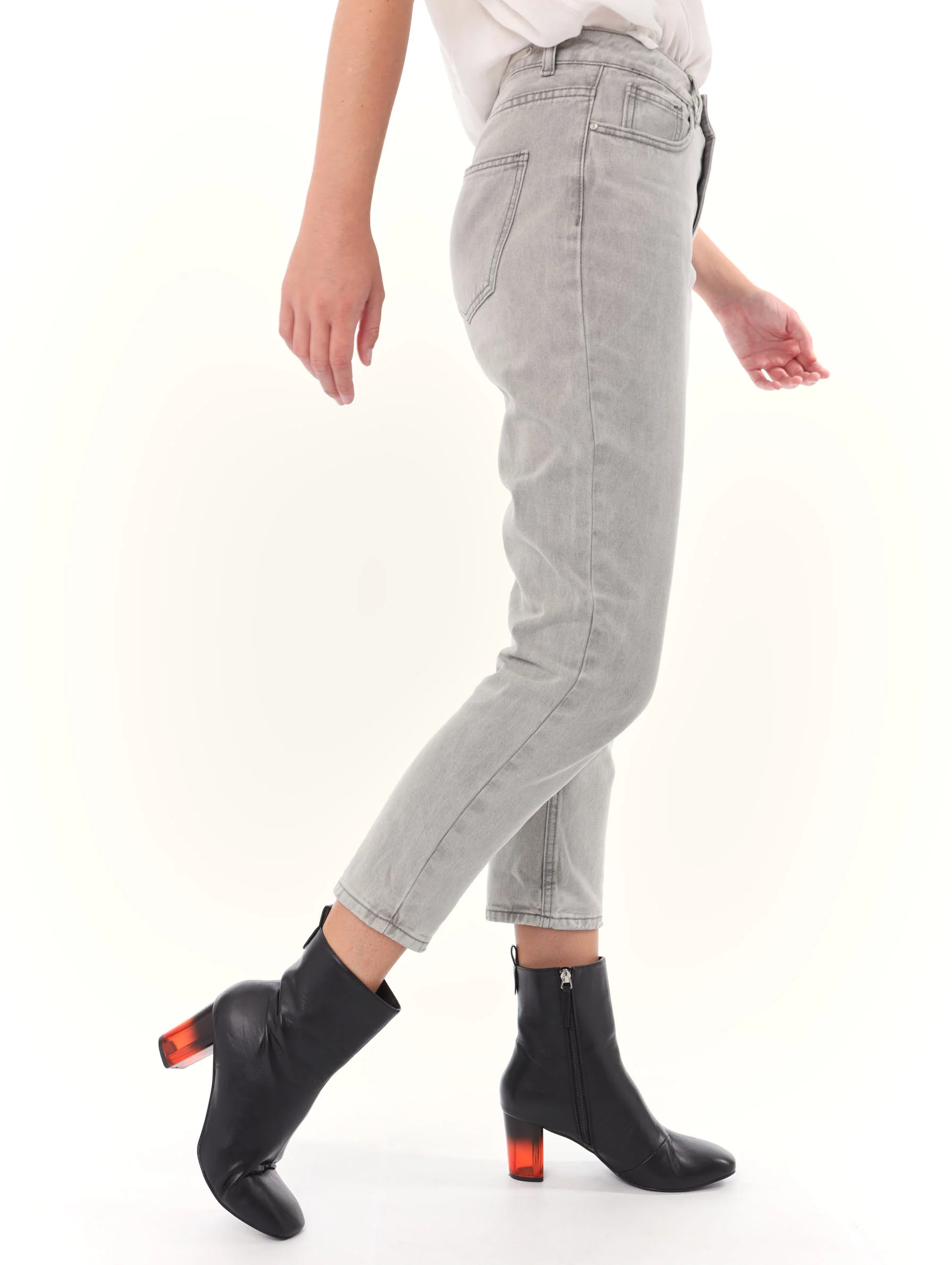 Grey Classic Mom Jean - Image 2