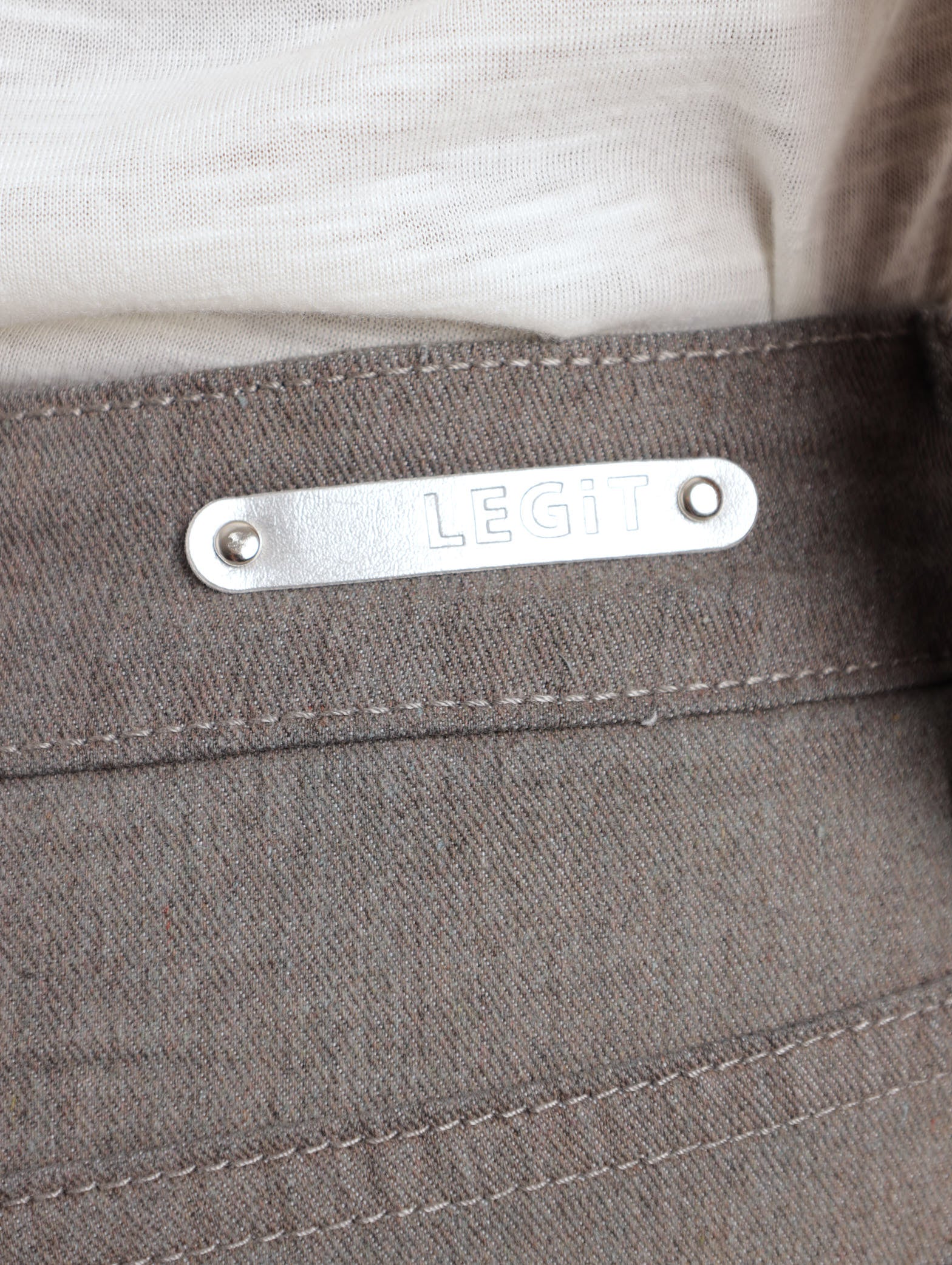 Grey Hi-Waist Belted Rip & Repair Skinny Denim Jean - Image 7