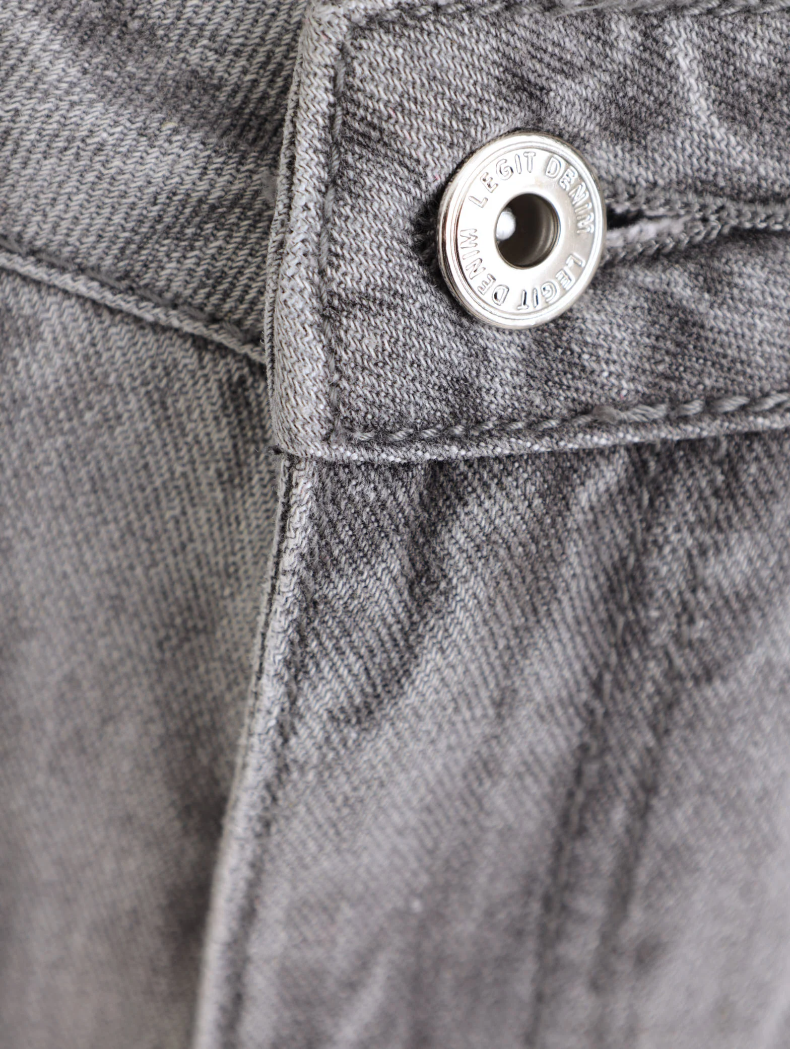 Grey Slash Knee Mom Denim Jean - Image 4