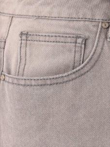 Grey Slash Knee Mom Jean - Image 5