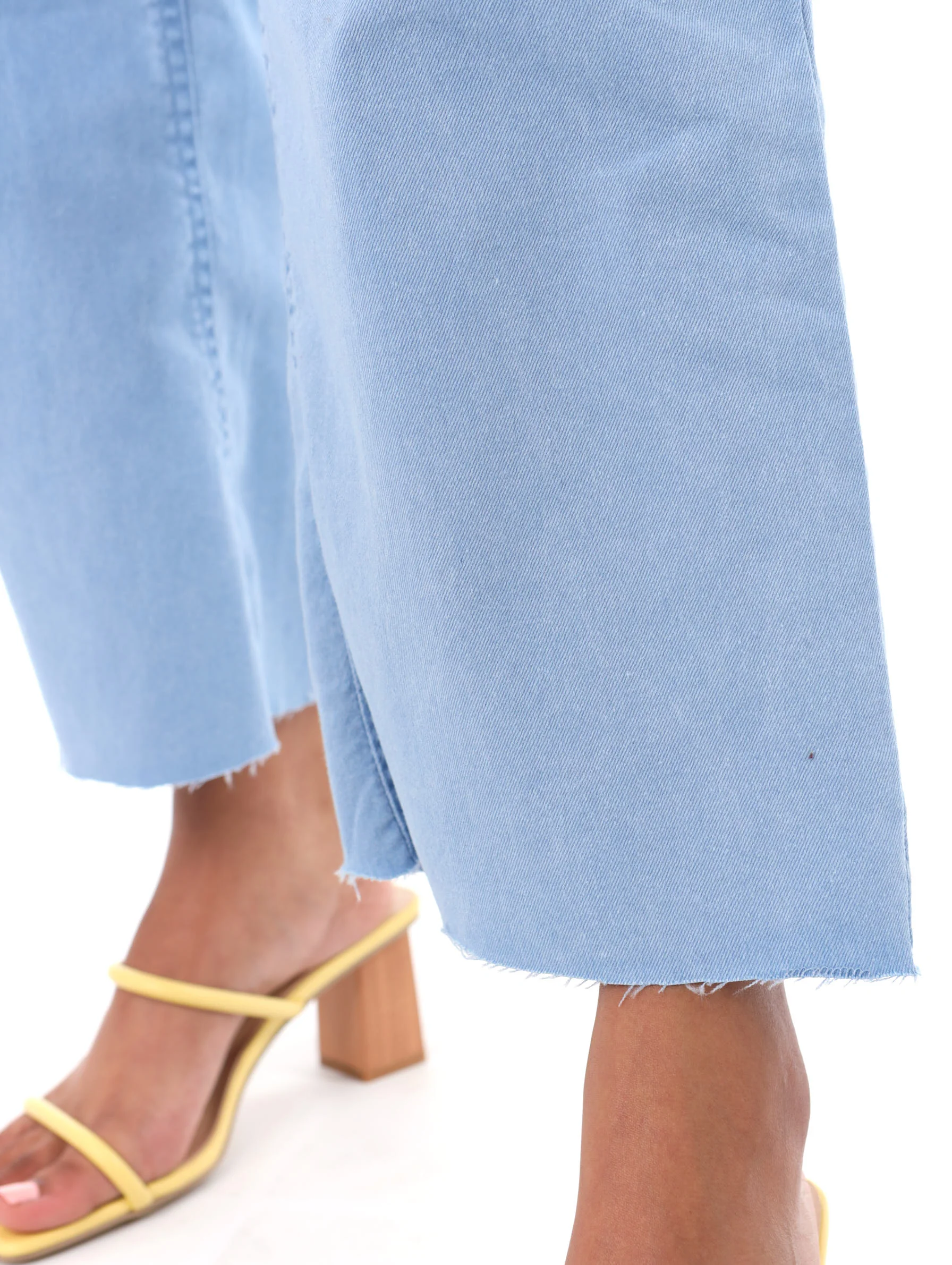 Hi-Waist Color Culotte - Blue - Image 5