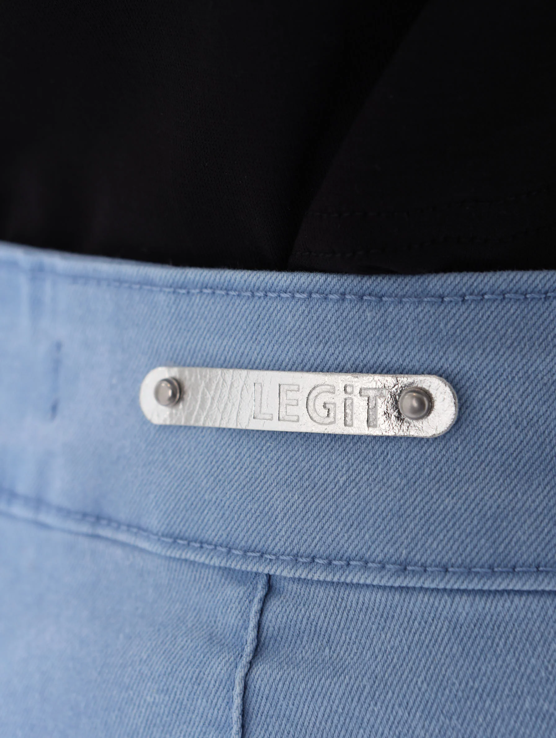 Hi-Waist Color Culotte - Blue - Image 6