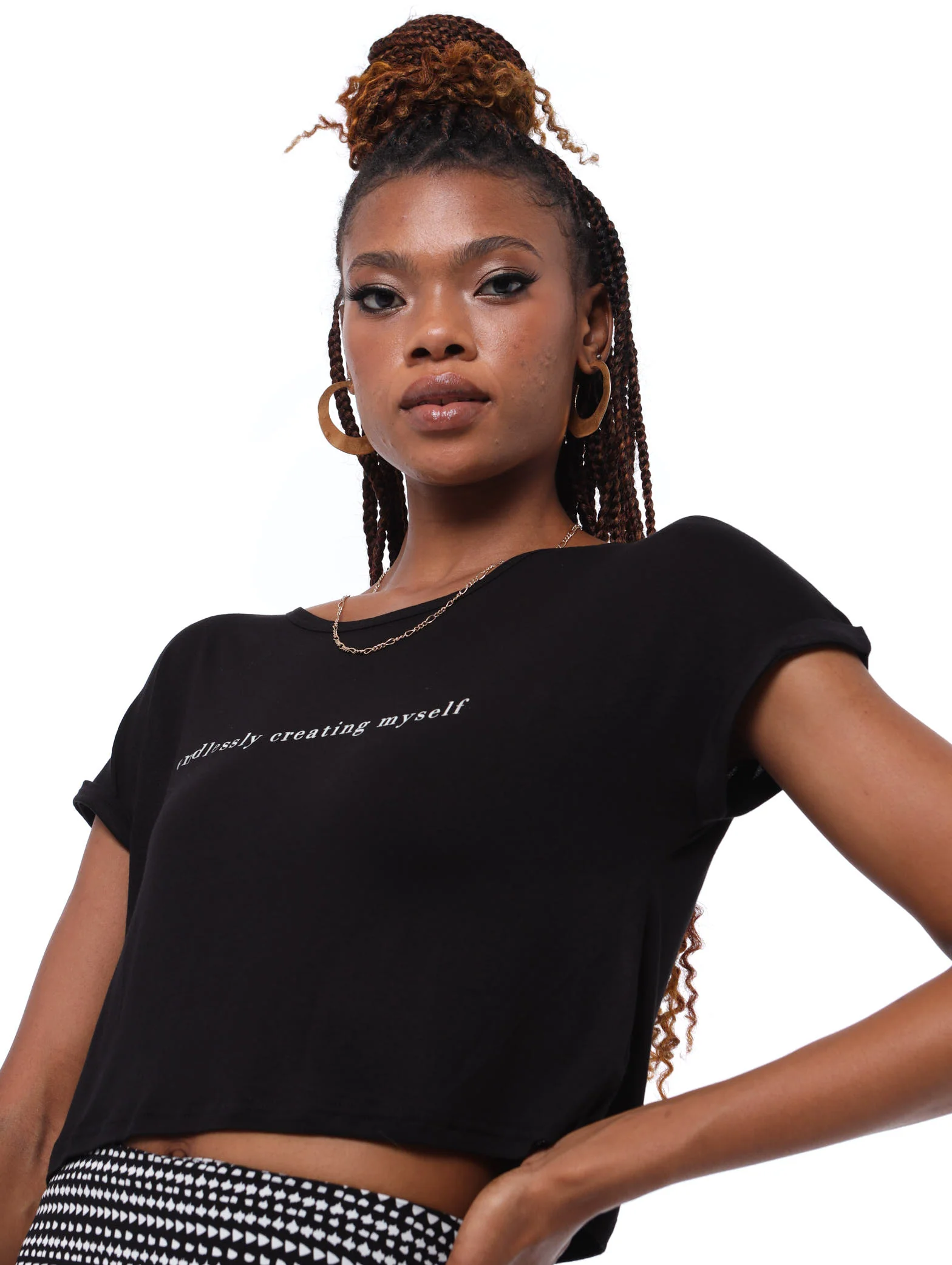 Hip Grazer Createself Top - Black - Image 3