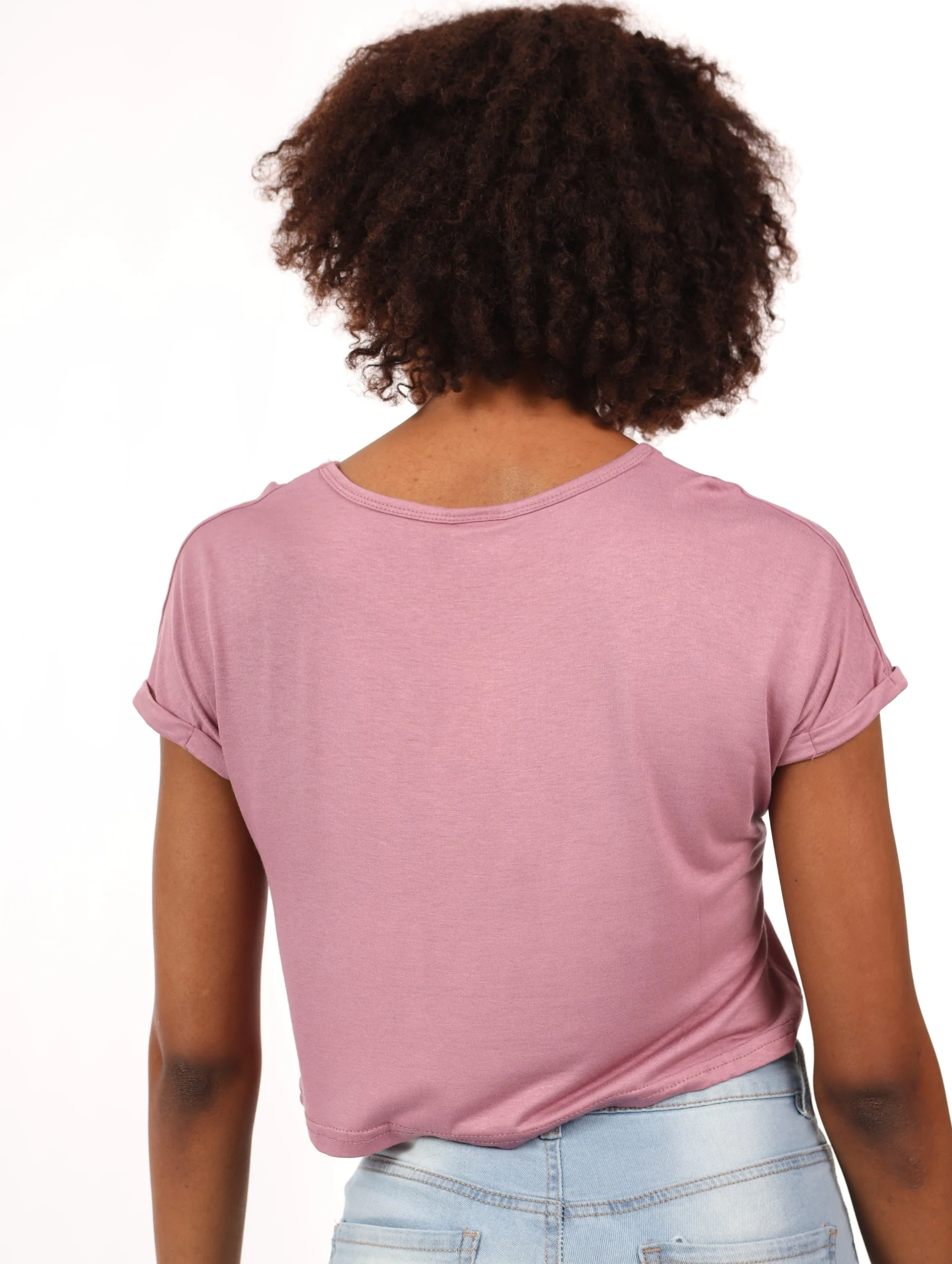 Hip Grazer Scribble Face Tee - Mauve - Image 4