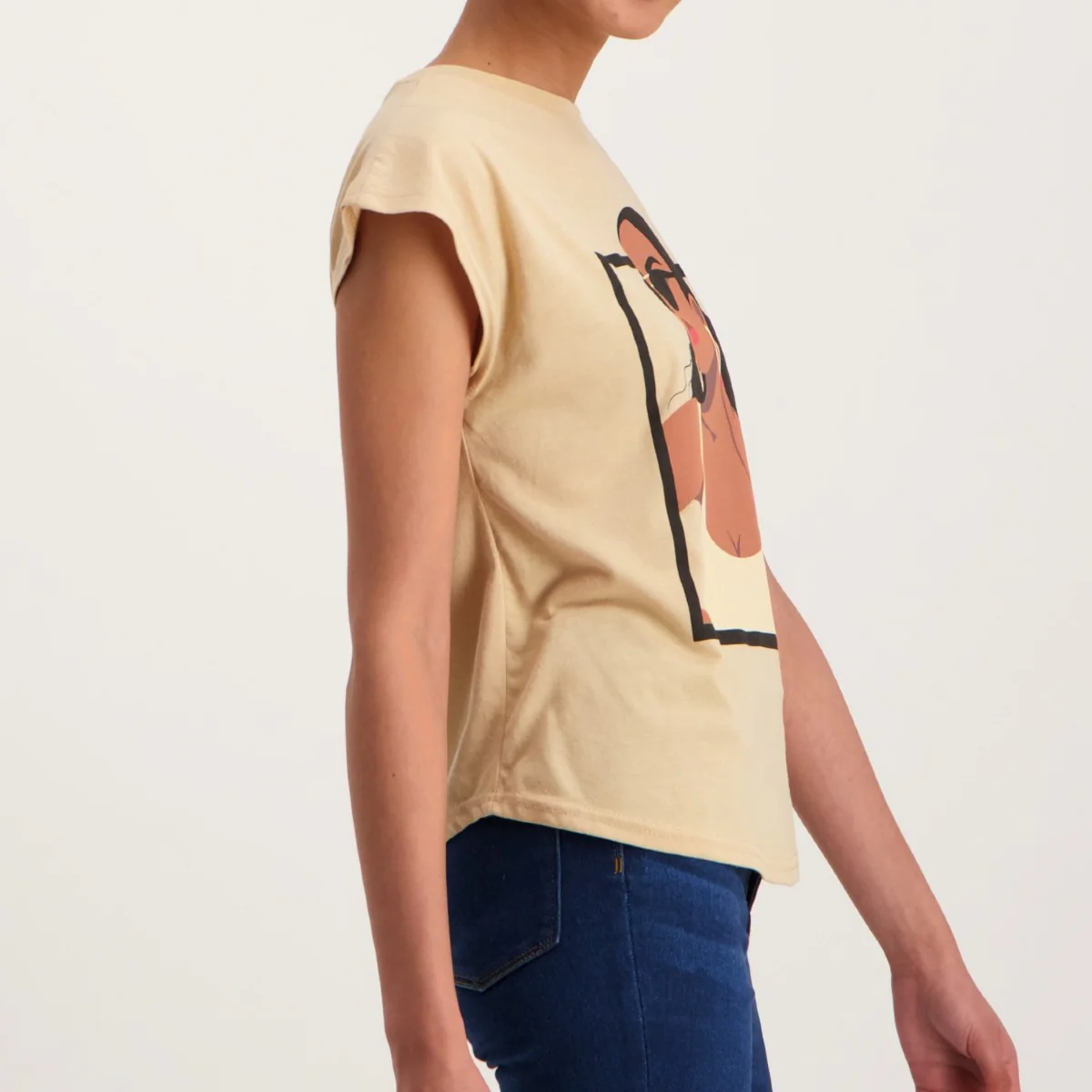 Icon Lady Face Tee - Stone - Image 3