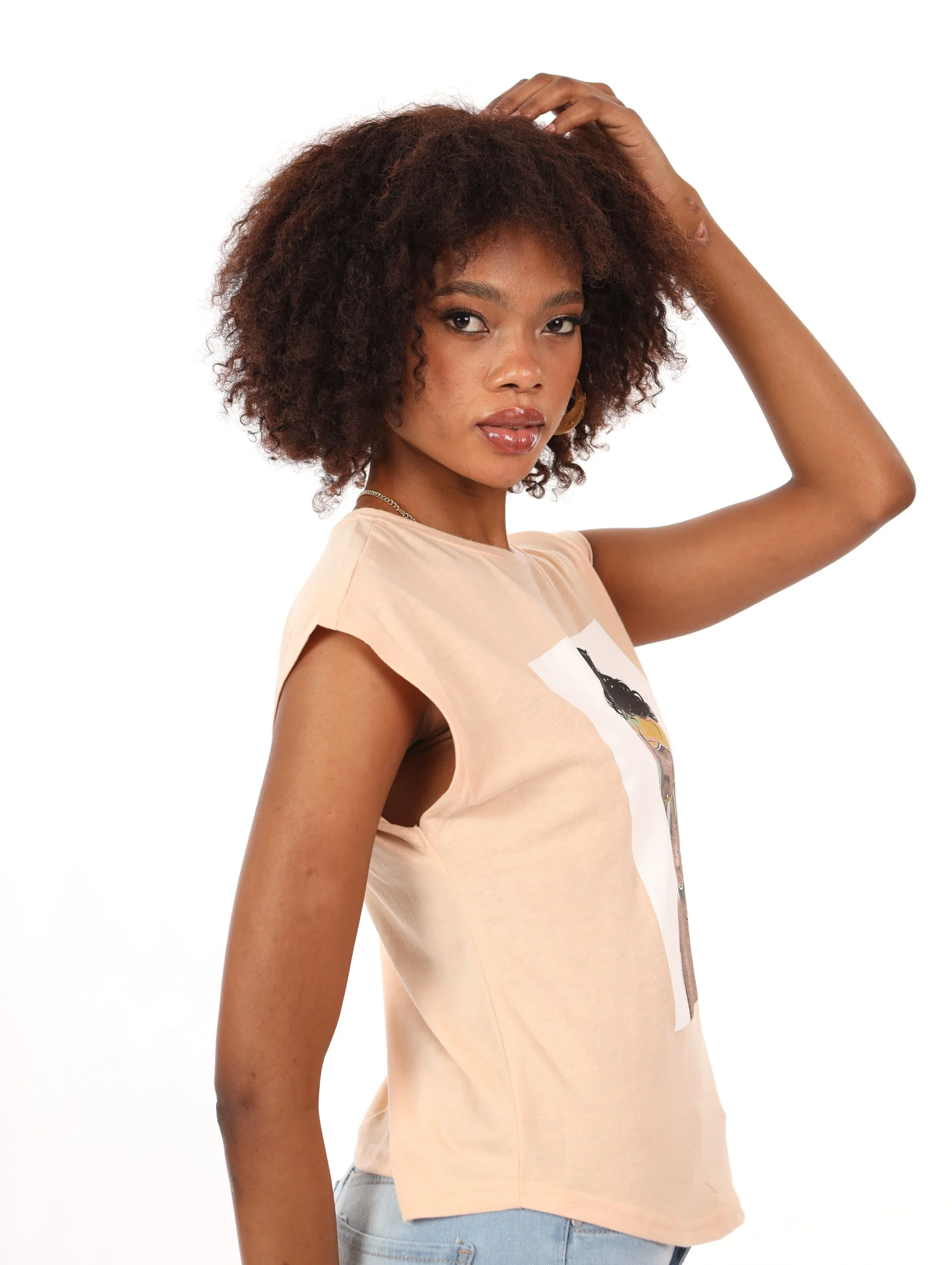 Icon Sunglass Lady Tee - Stone - Image 3