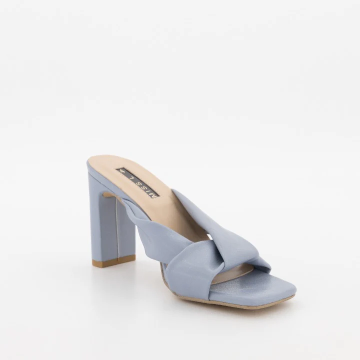Interlinked Flat Tube  Mule Heel - Teal
