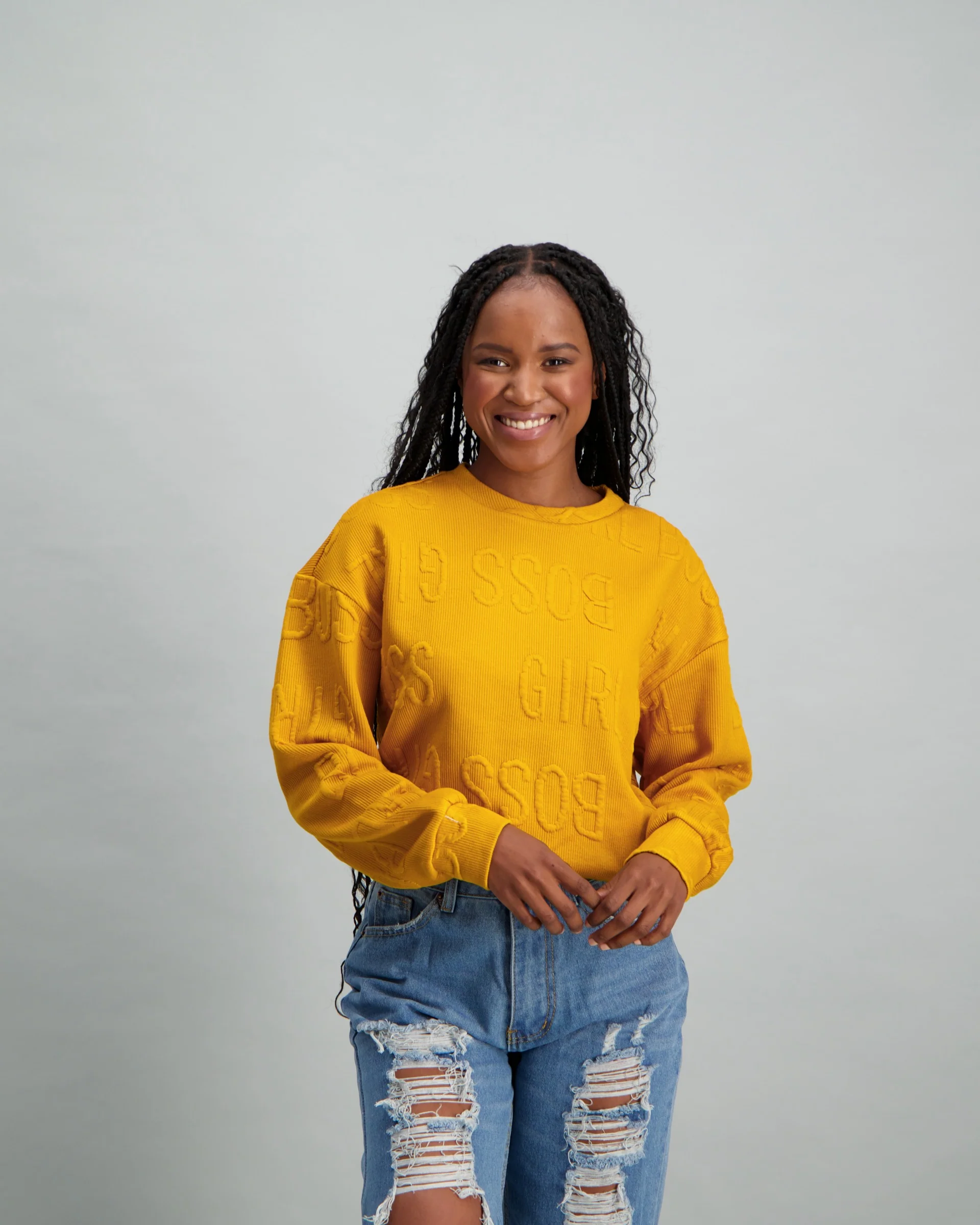 Jacquard Pullover - Mustard