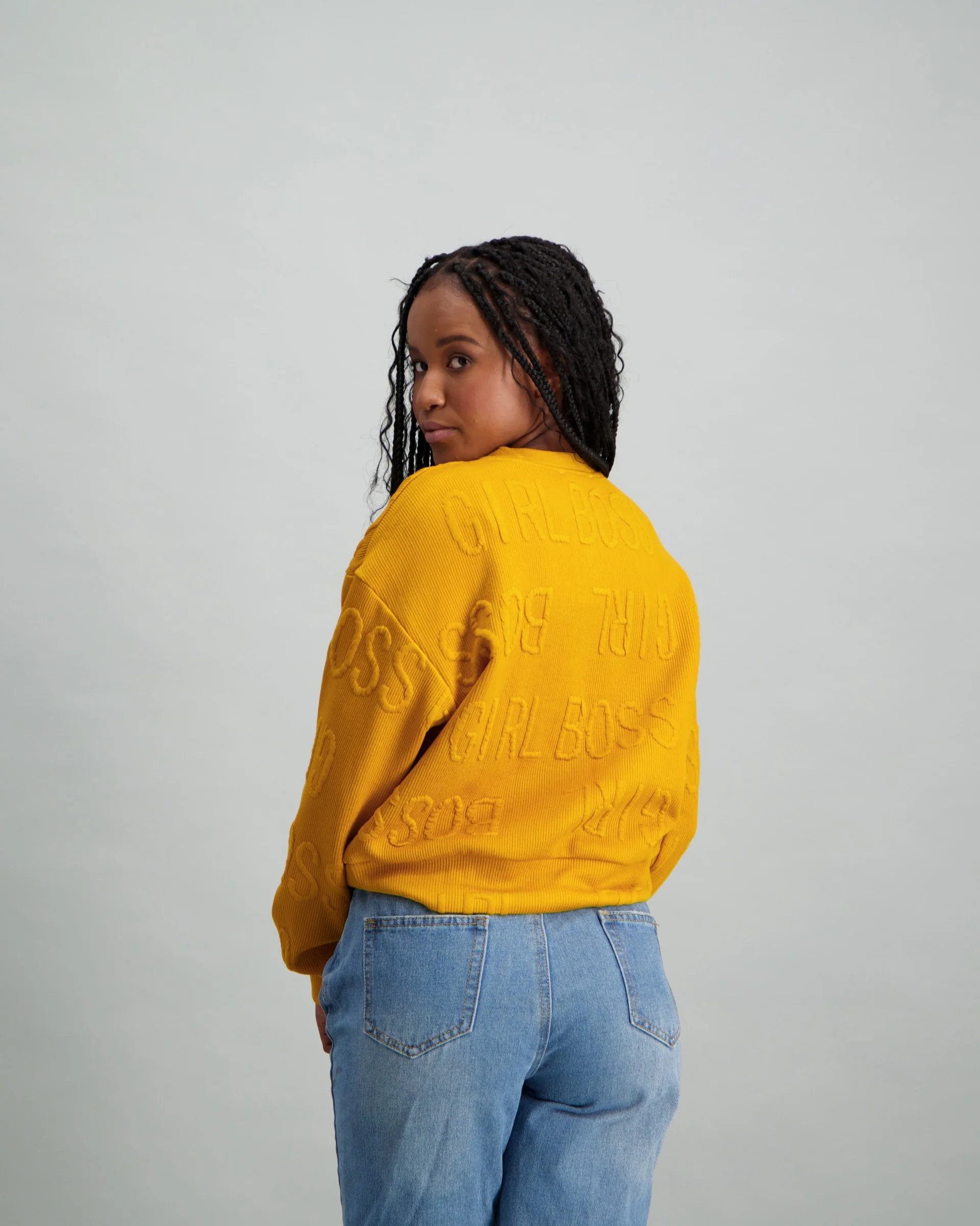Jacquard Pullover - Mustard - Image 5