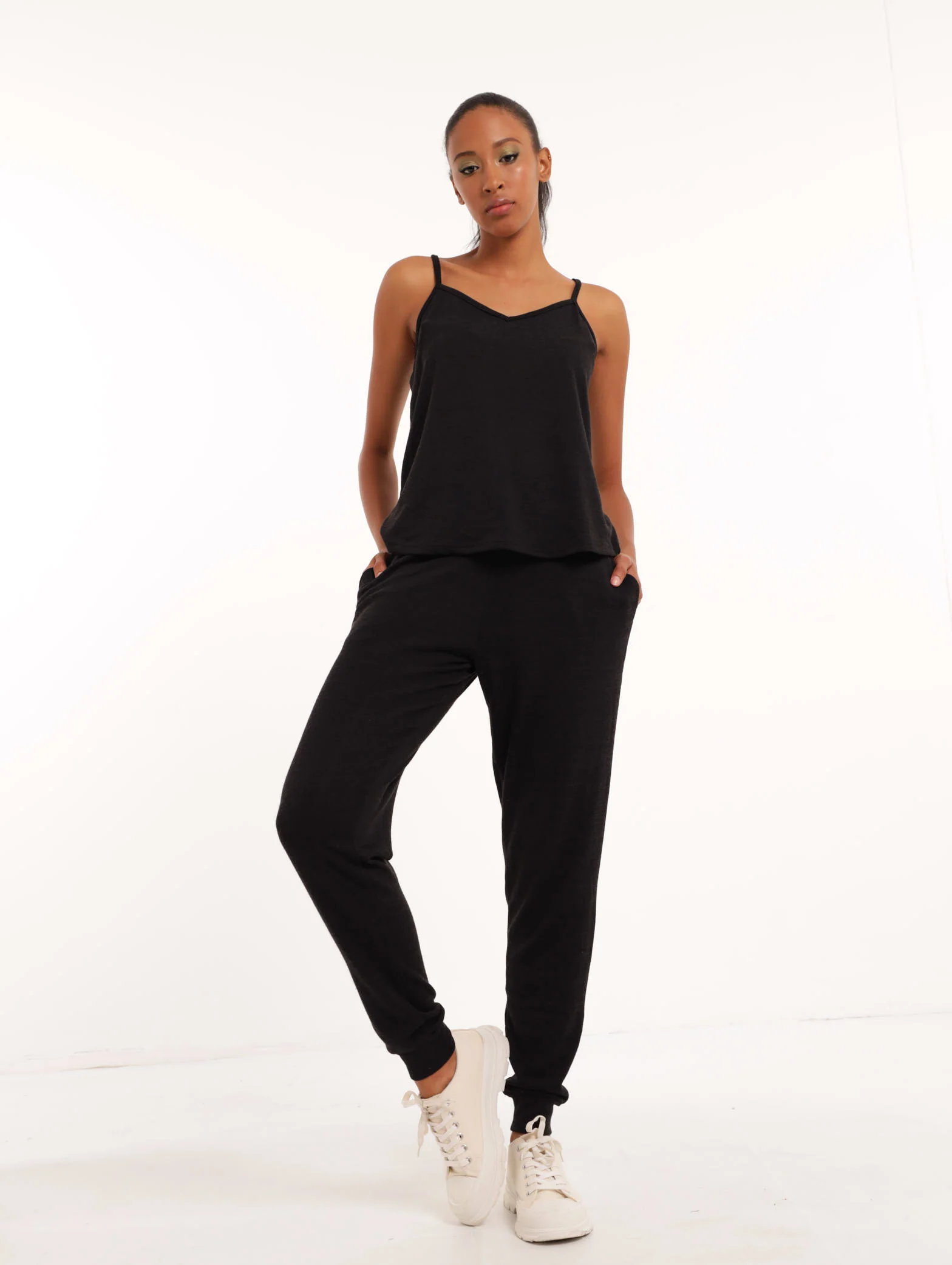Jogger Bottoms - Black - Image 2