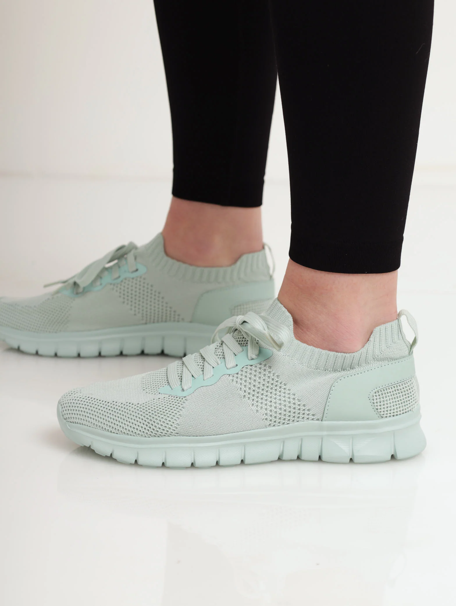 Knitted Sneaker - Sage - Image 2