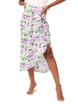 Knot Sarong Midi Skirt