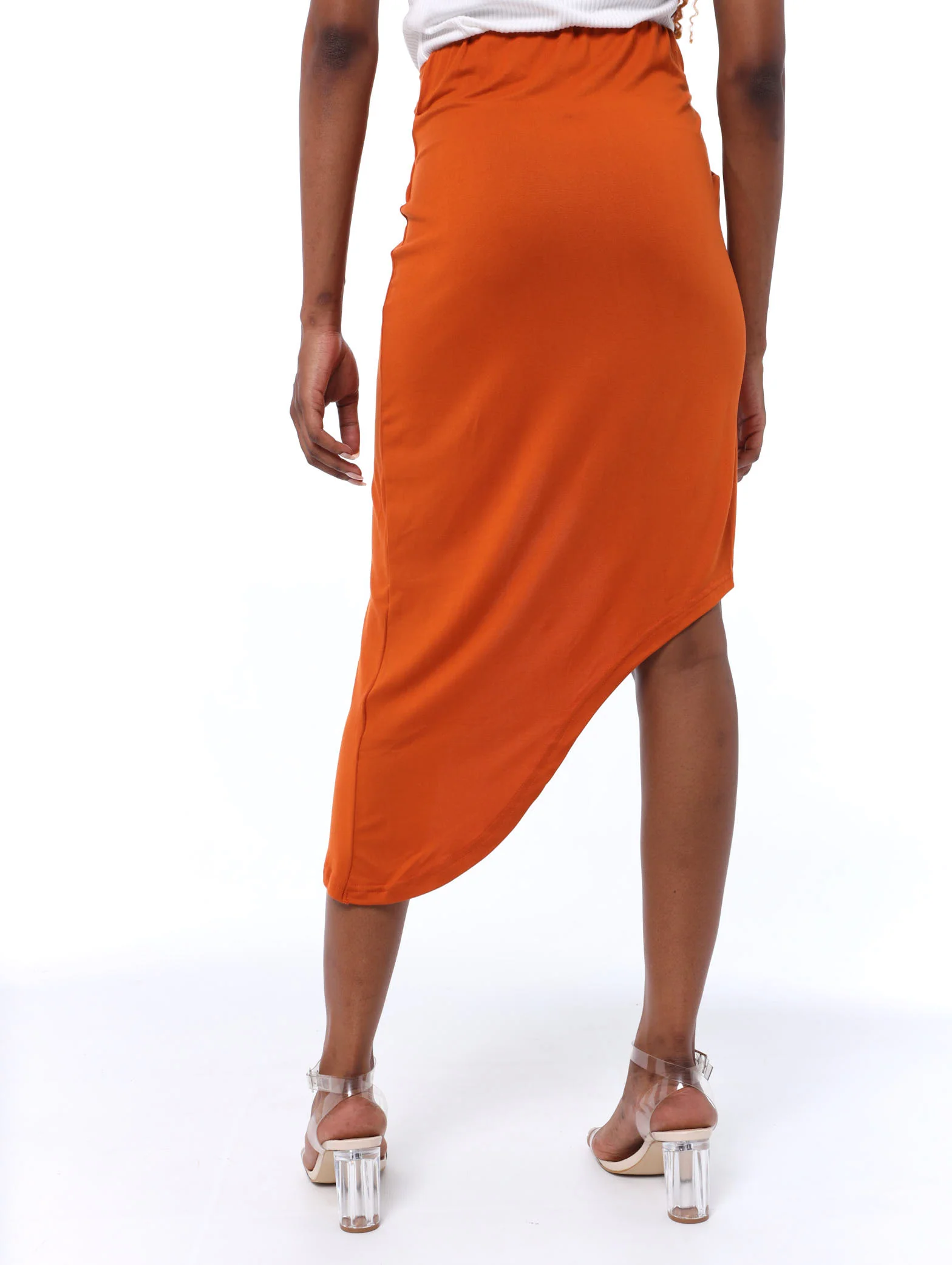 Knot Waist Maxi Skirt - Tan - Image 4