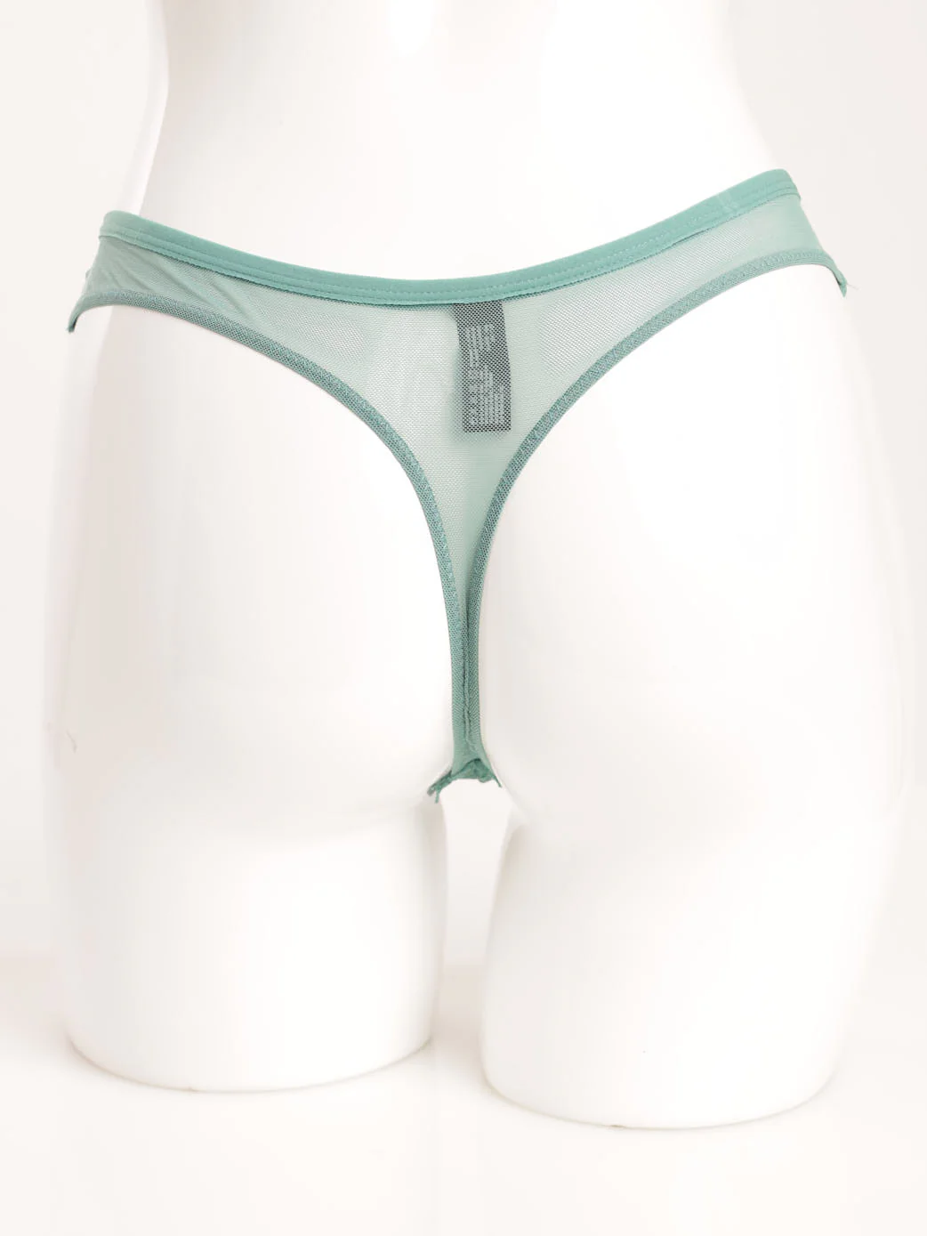 Lace Built Up G-String Panty - Light Green - Image 2