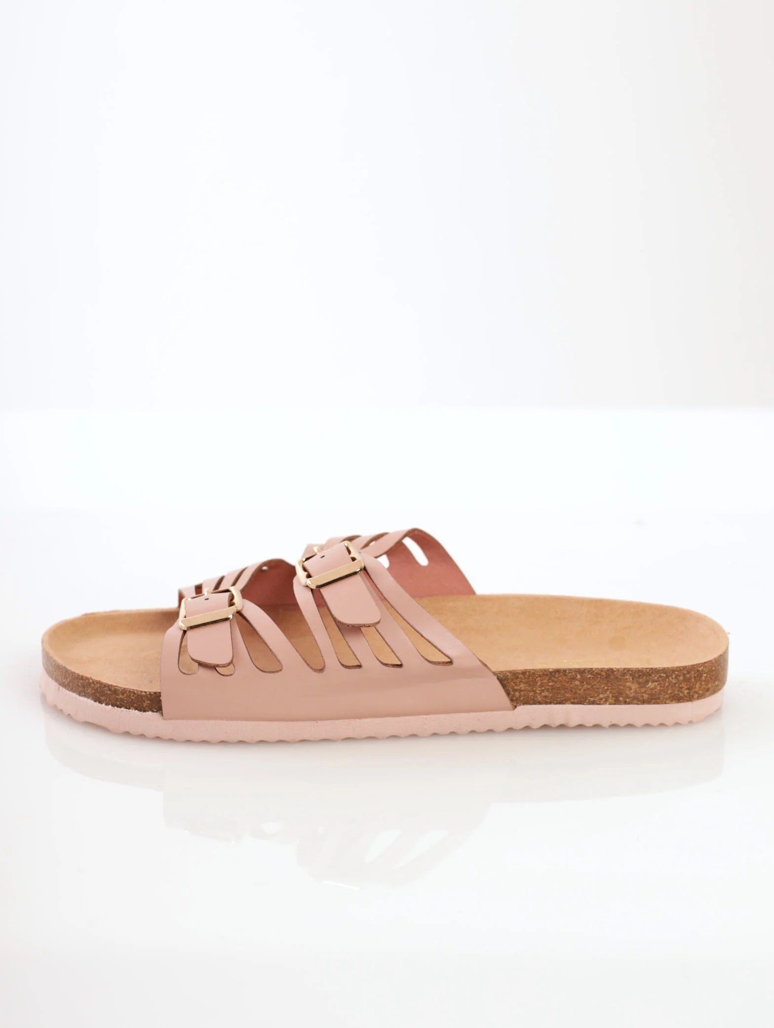 Lasercut Double Strap Sandal - Blush - Image 2
