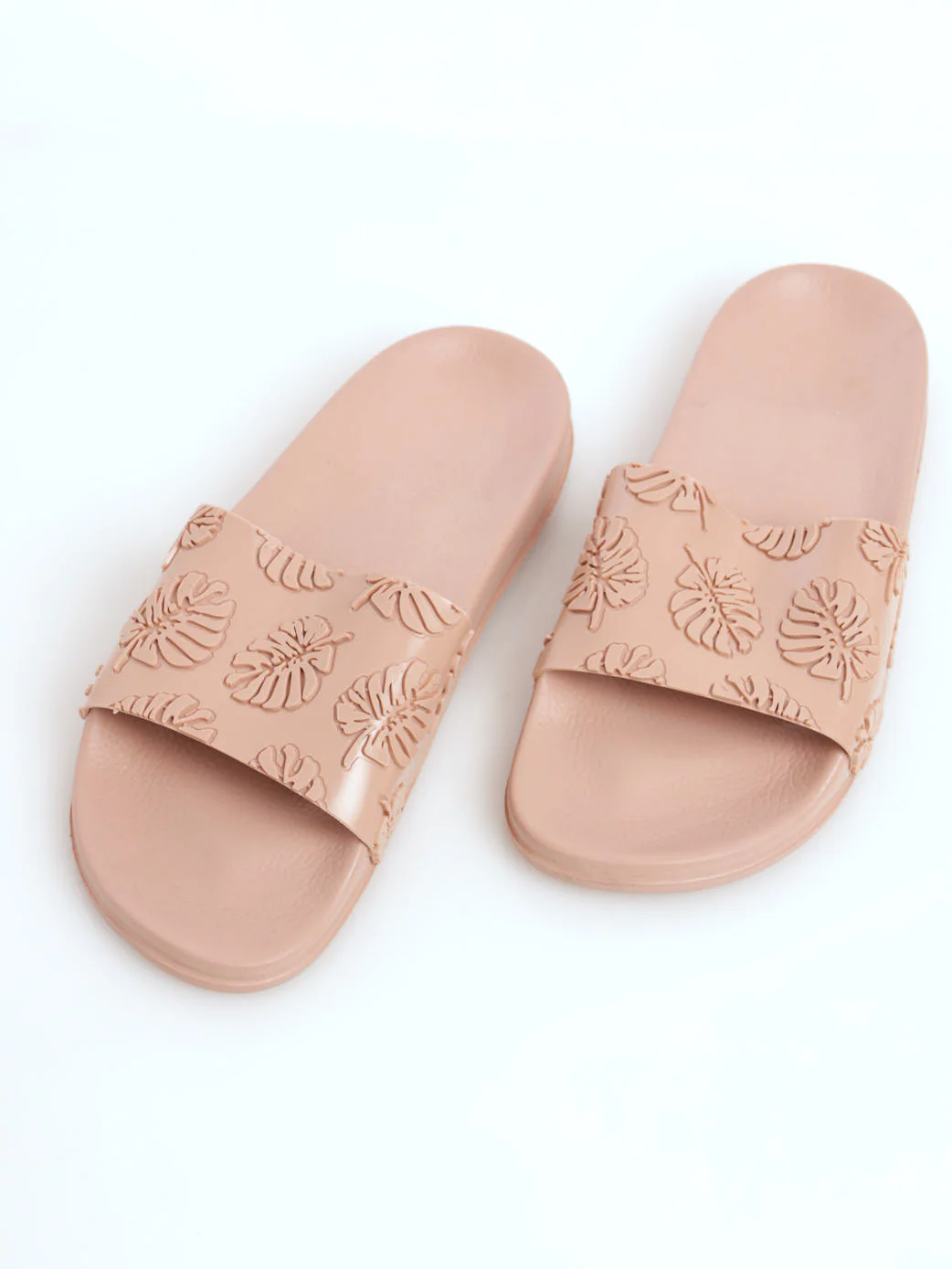 Leafy Slide Sandal - Blush