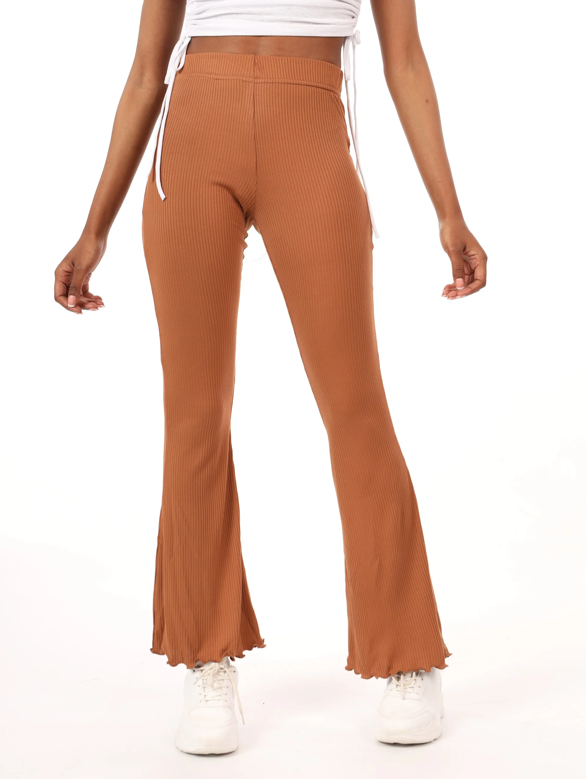 Lettuce Edge Bootleg Rib Pant - Stone