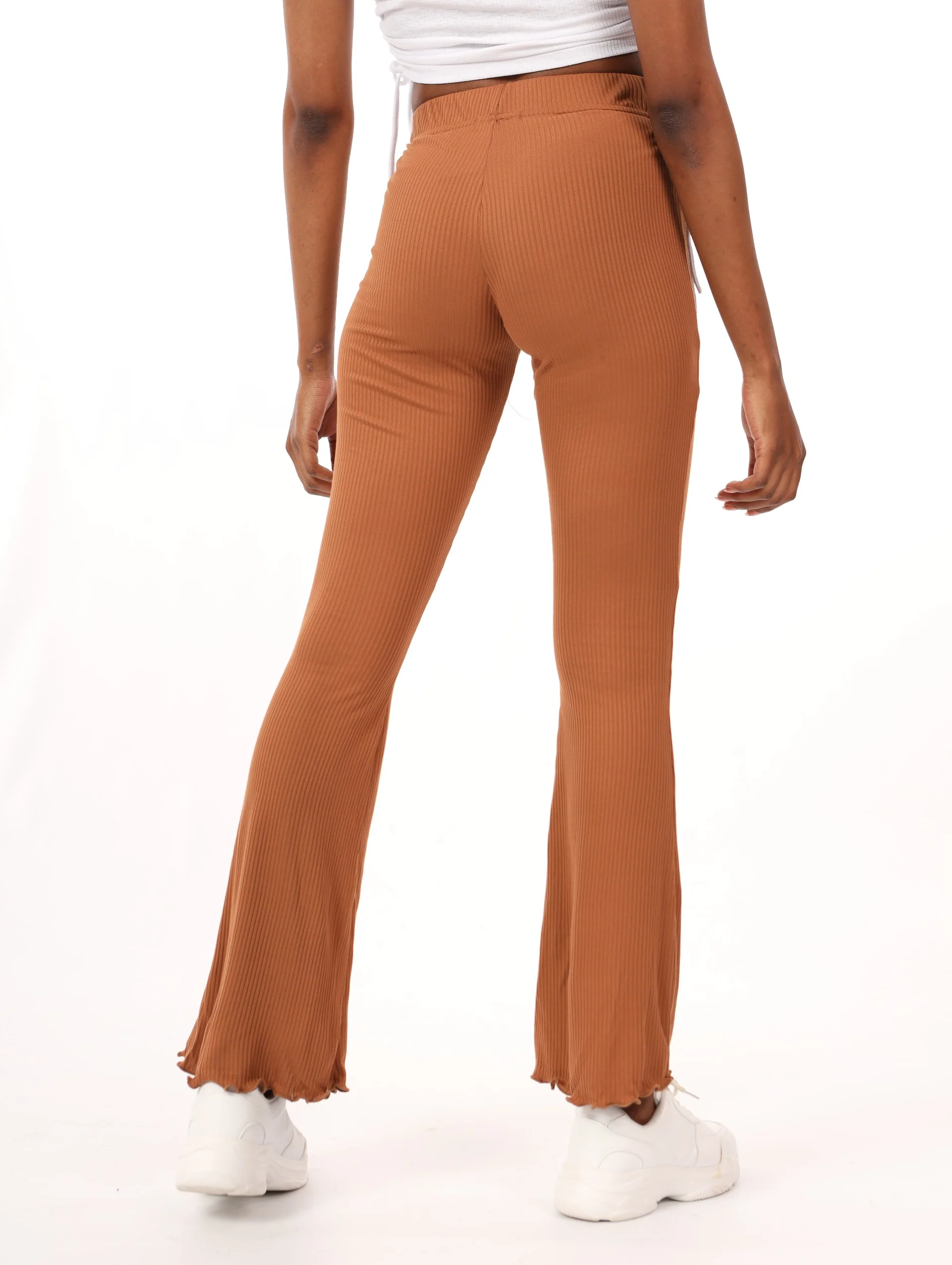 Lettuce Edge Bootleg Rib Pant - Stone - Image 4