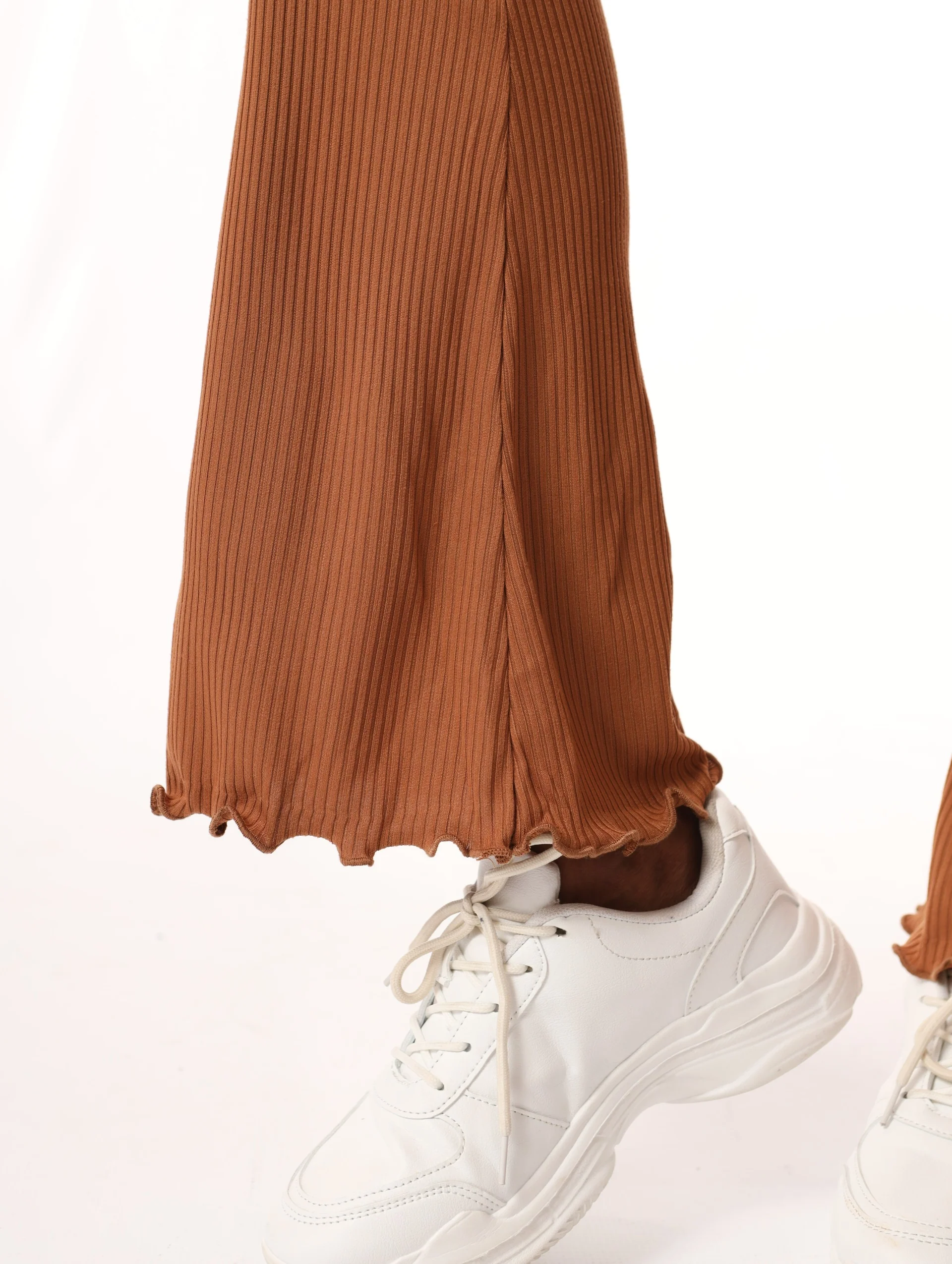 Lettuce Edge Bootleg Rib Pant - Stone - Image 5