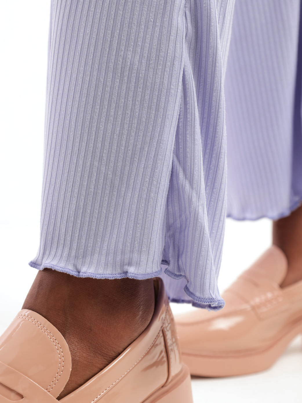 Lettuce Edge Bootleg Ribbed Pant - Blue - Image 5