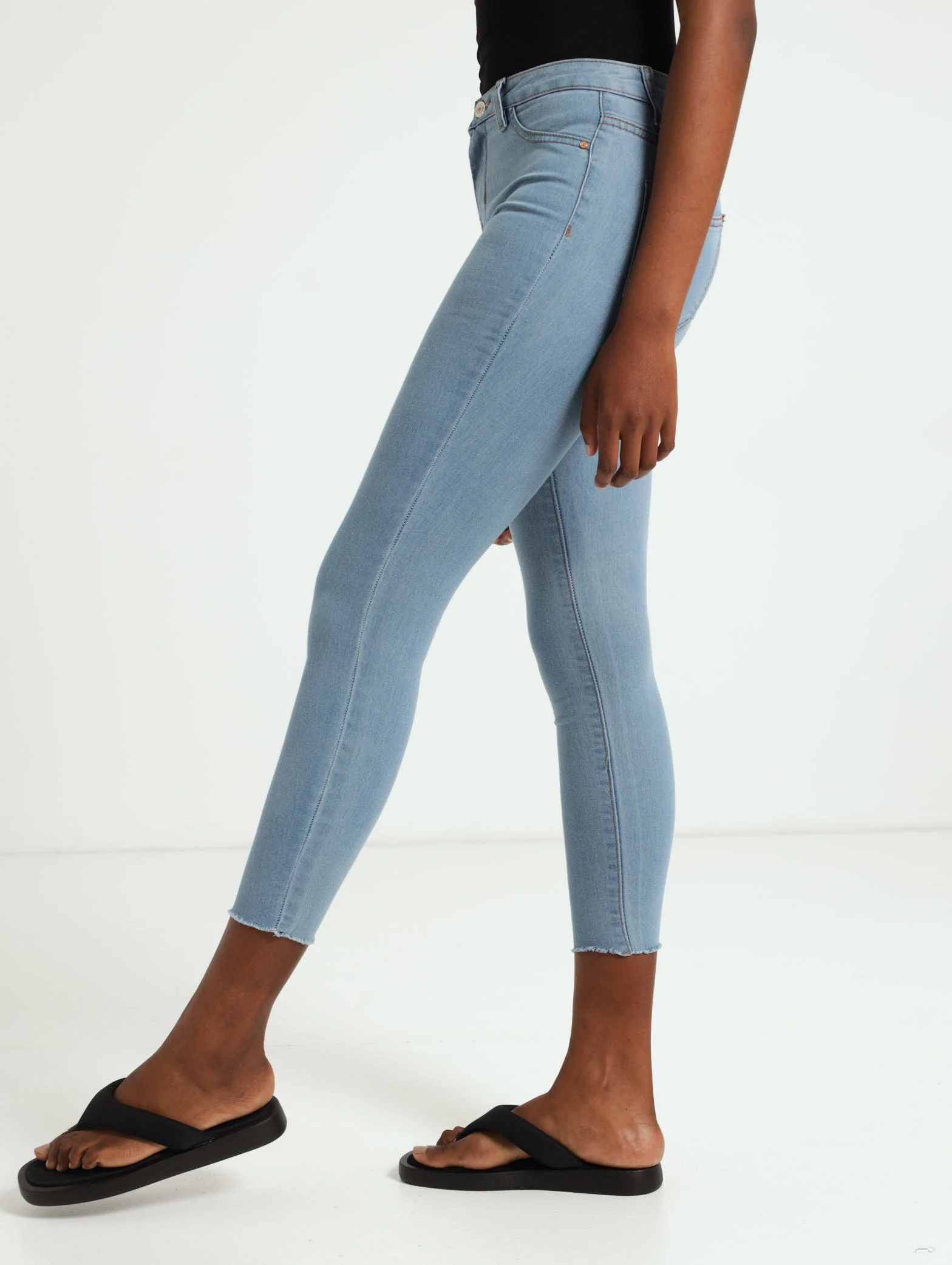 Light Wash Ankle Grazer Skinny Denim Jean - Image 2