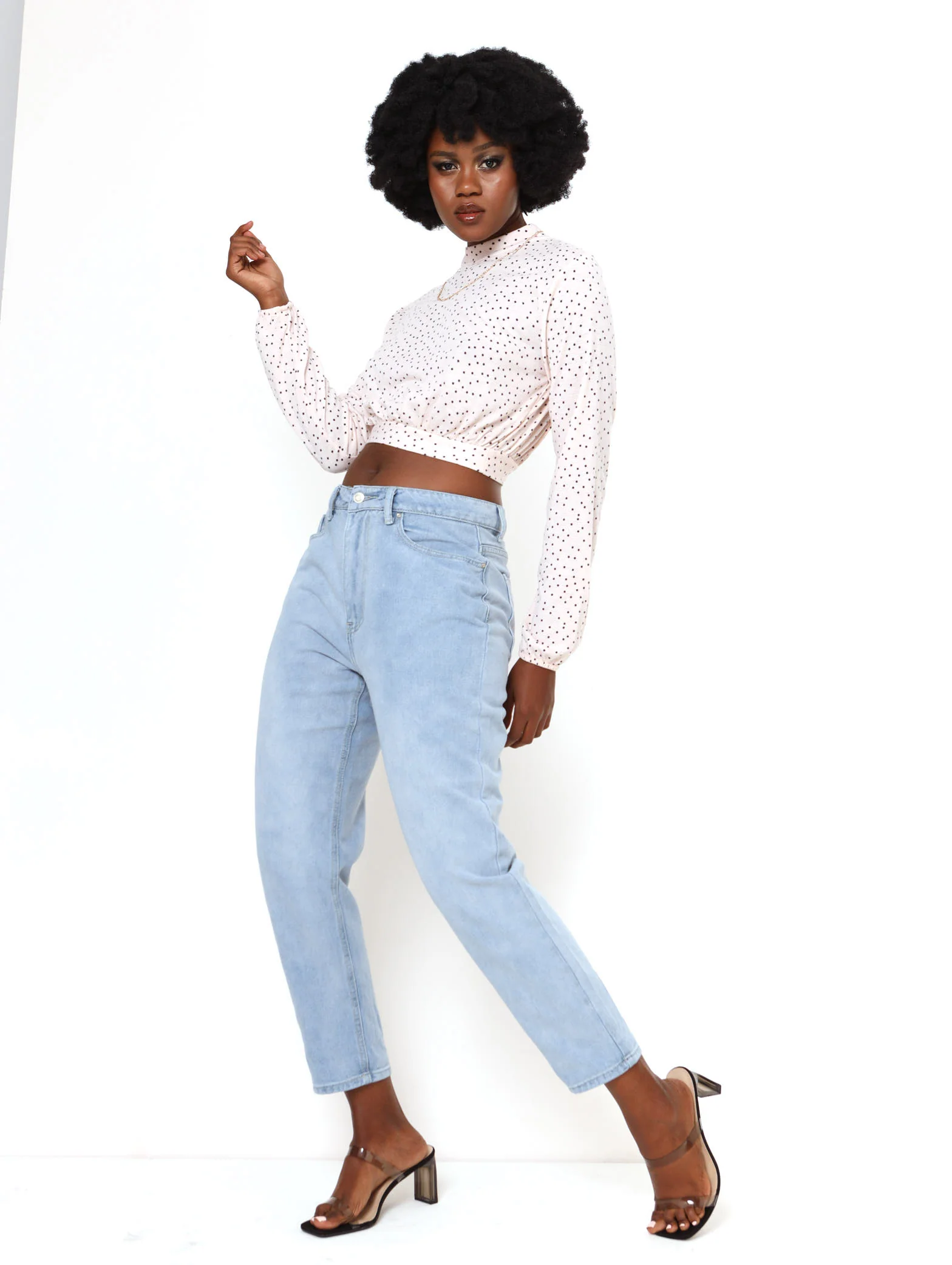 Light Wash Classic Mom Denim Jean - Image 2
