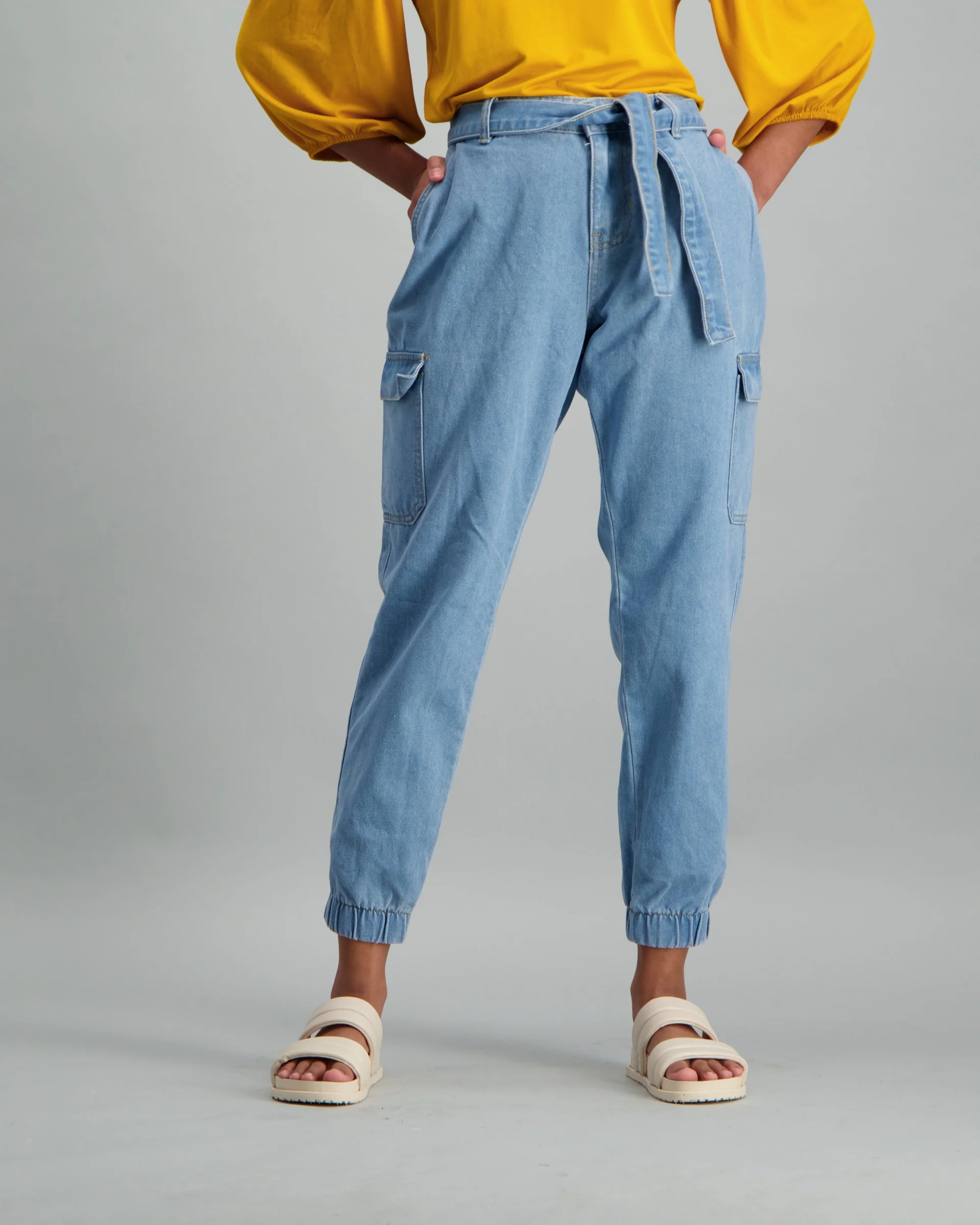 Light Wash Utility Jogger Jean