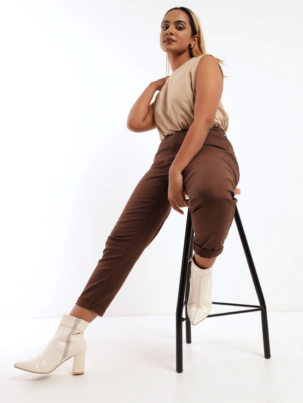 Linen Cami Top - Stone - Image 2