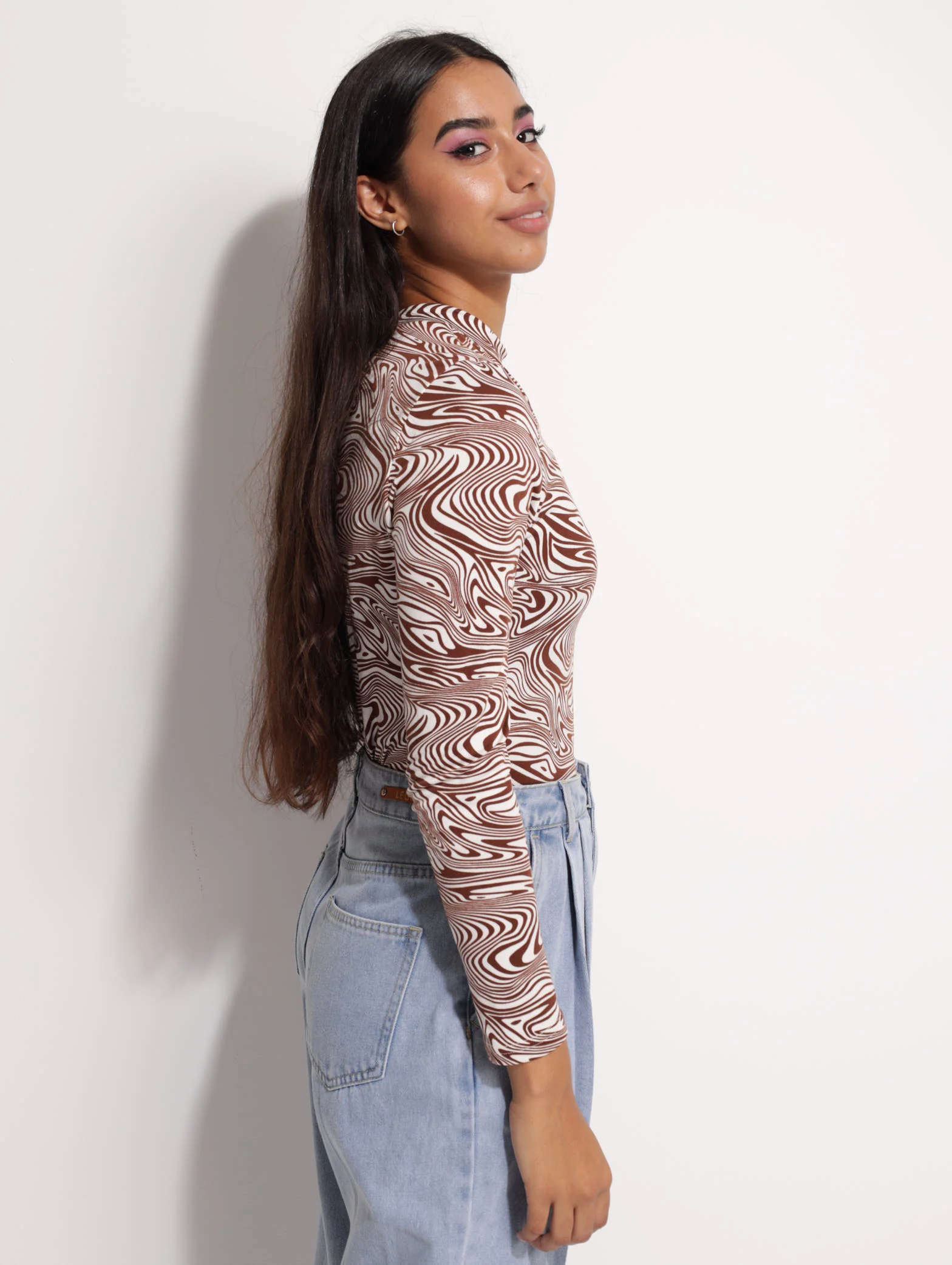 Long Sleeve Printed Bodysuit - Image 3
