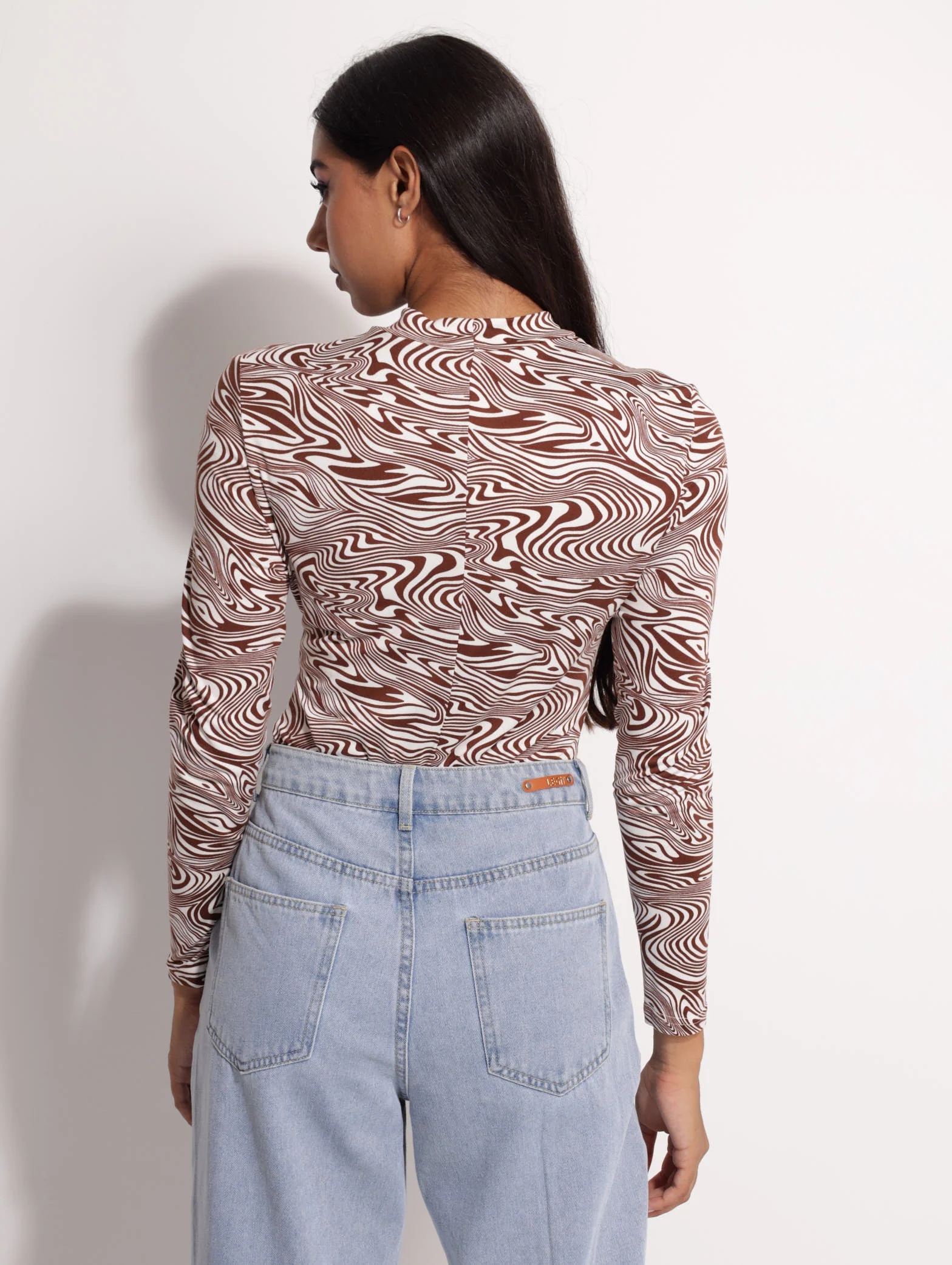 Long Sleeve Printed Bodysuit - Image 4