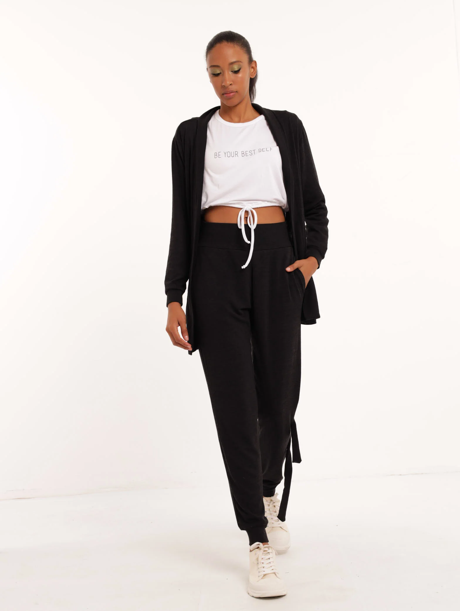 Loungewear Cardigan - Black - Image 2